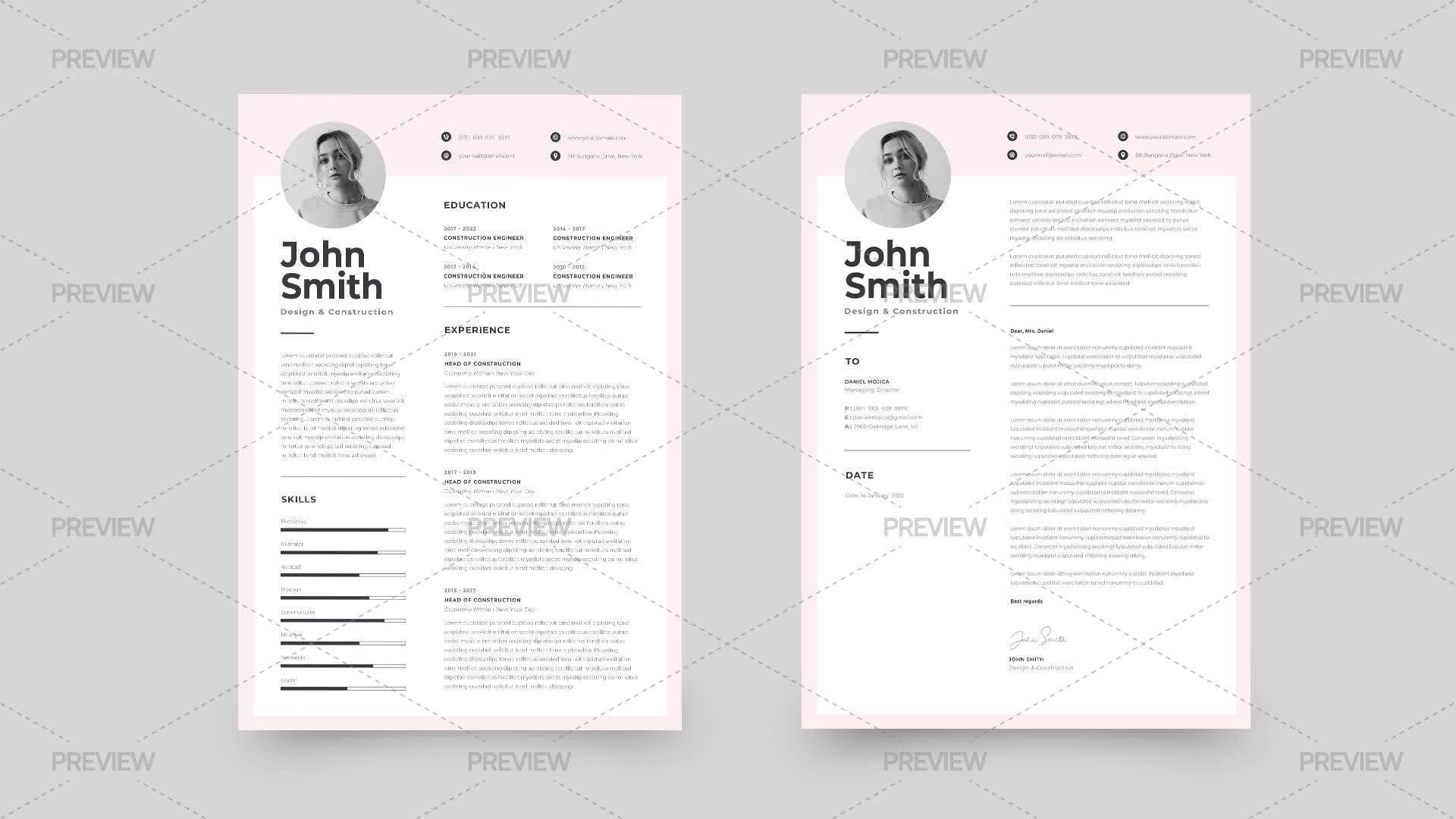 CV Resume Template - Graphics | Motion Array