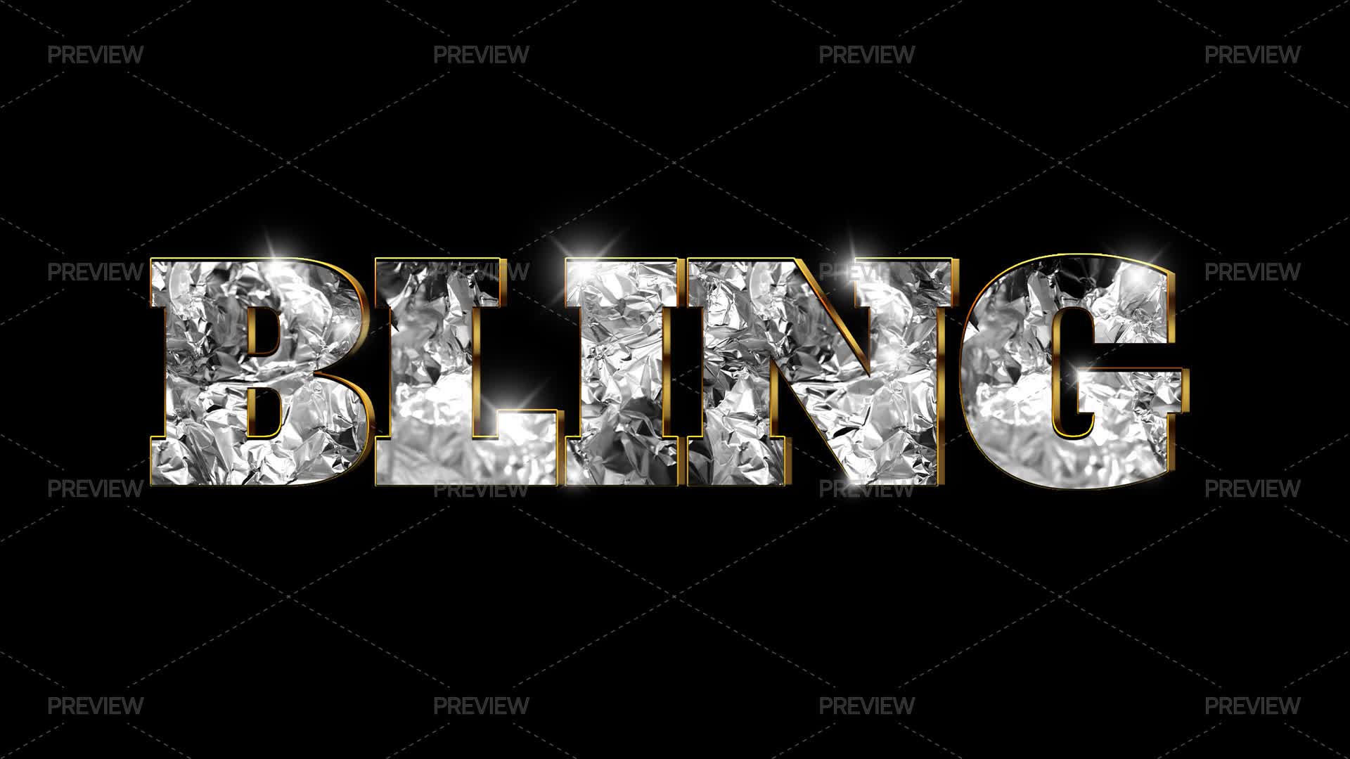 Bling Word Graphics Glamorous Bling Typography Encrusted With Diamonds by IconsX - Graphics ...