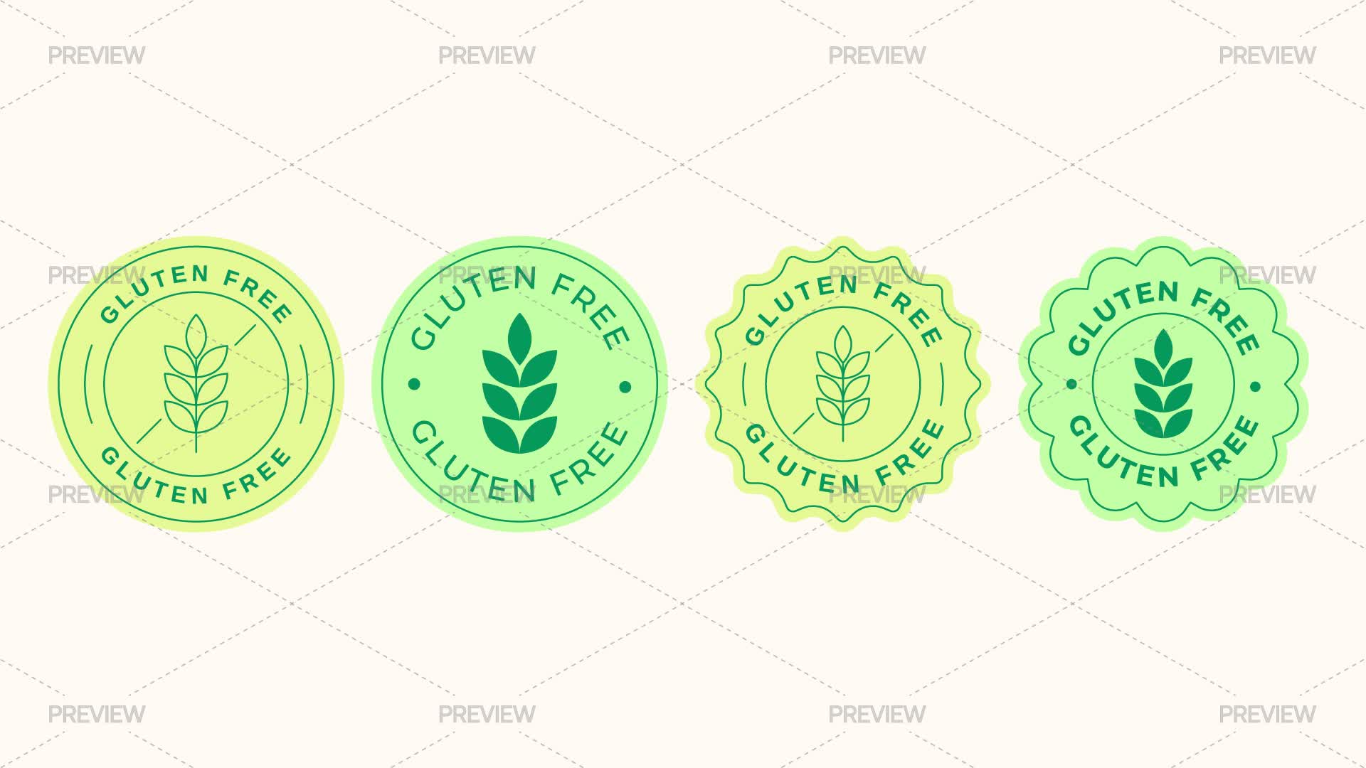 Array Label Png Gluten Free Labels - Graphics | Motion Array