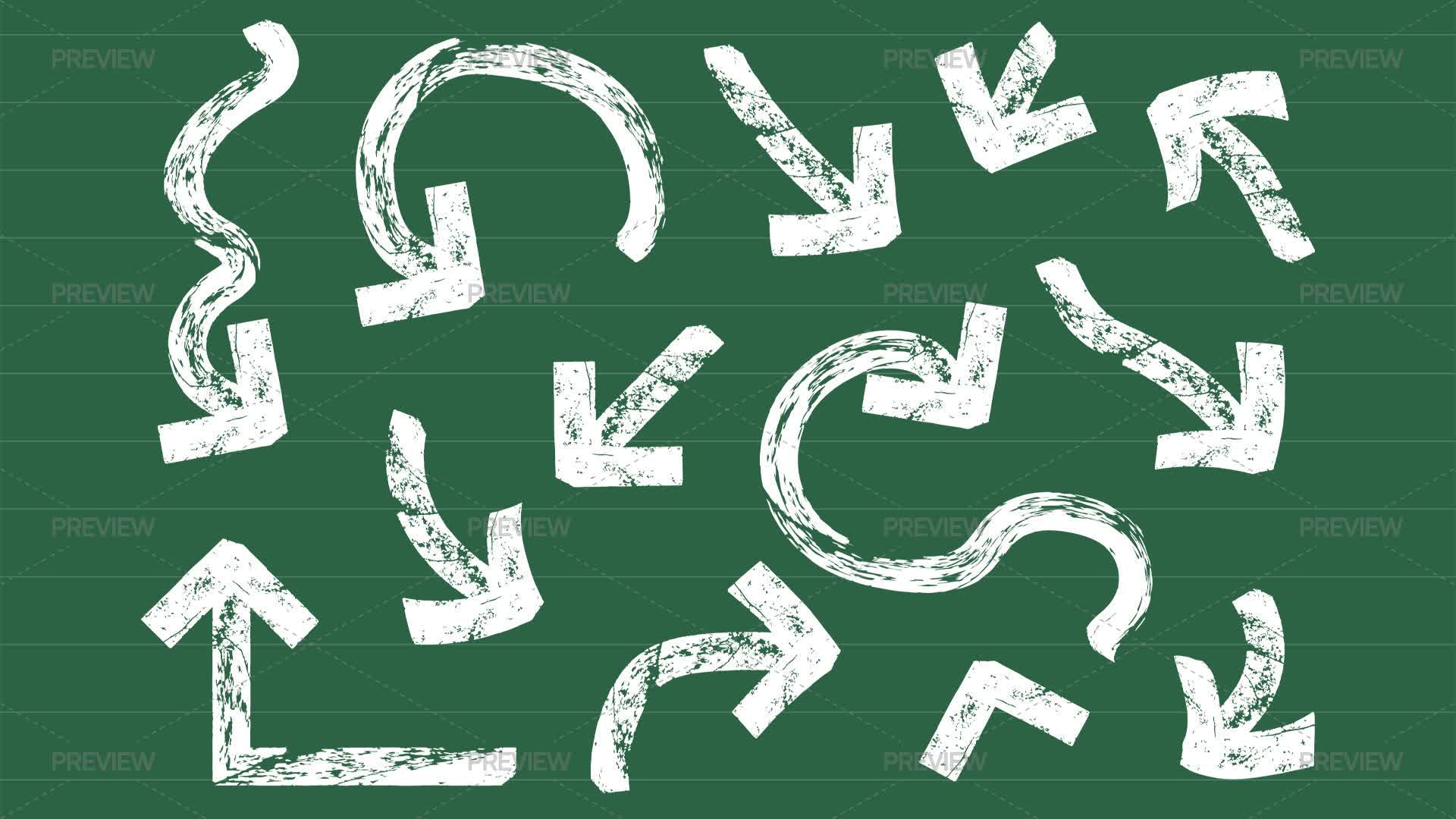 Chalk Arrow Doodles - Graphics | Motion Array