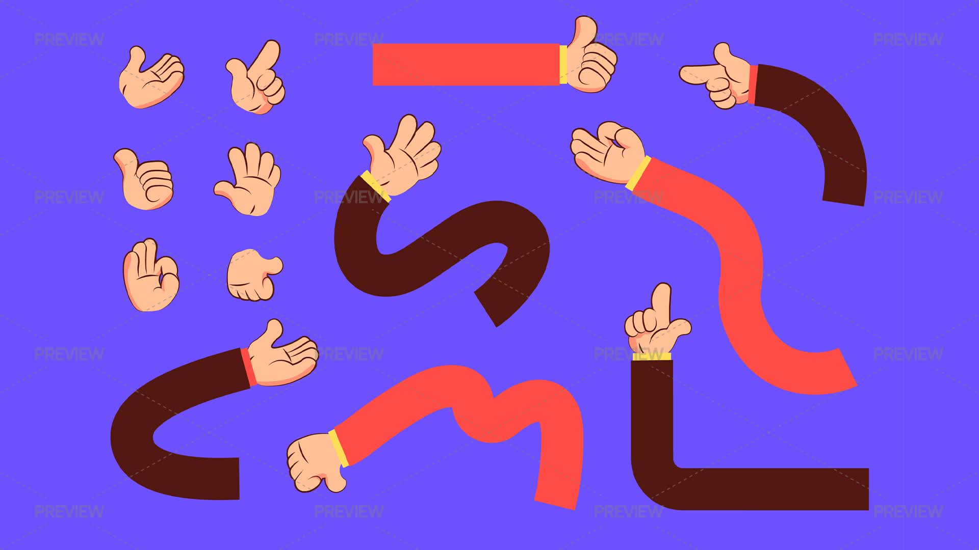 Graphics Hand Move Wavy Hand Gestures - Graphics | Motion Array