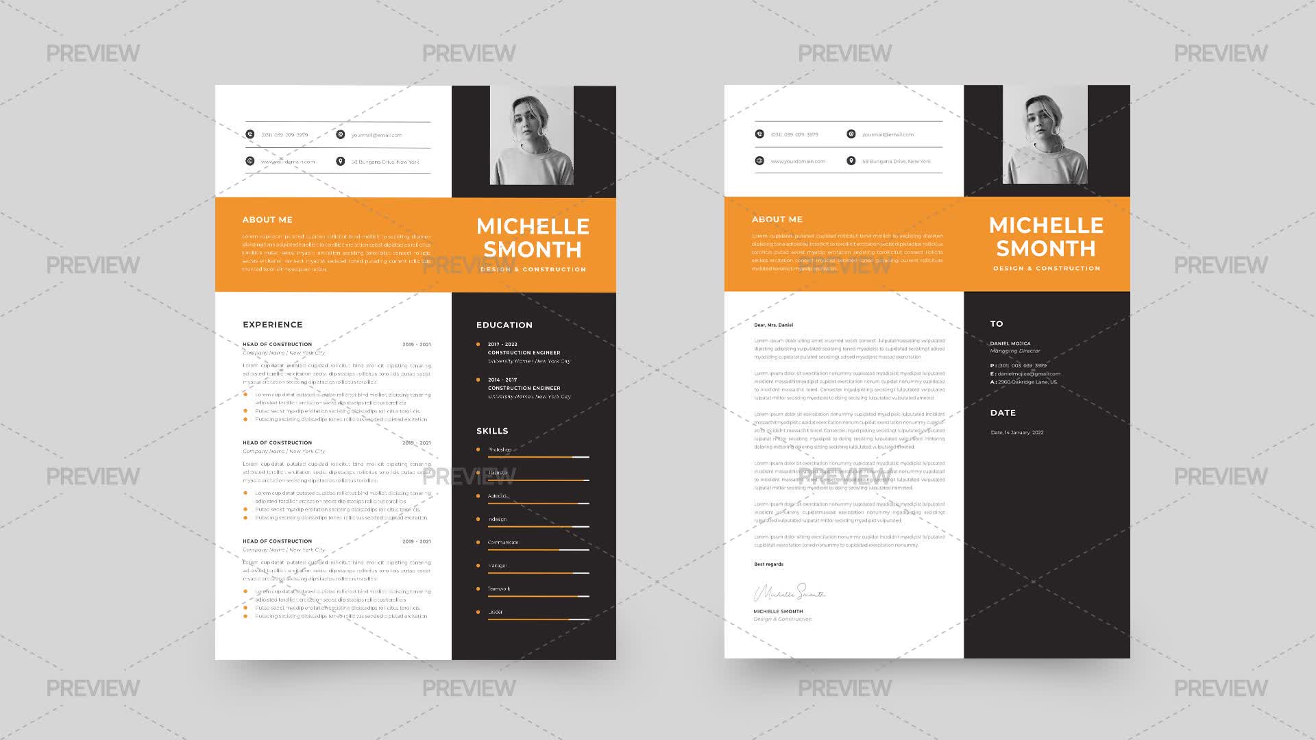 CV Resume Template - Graphics | Motion Array