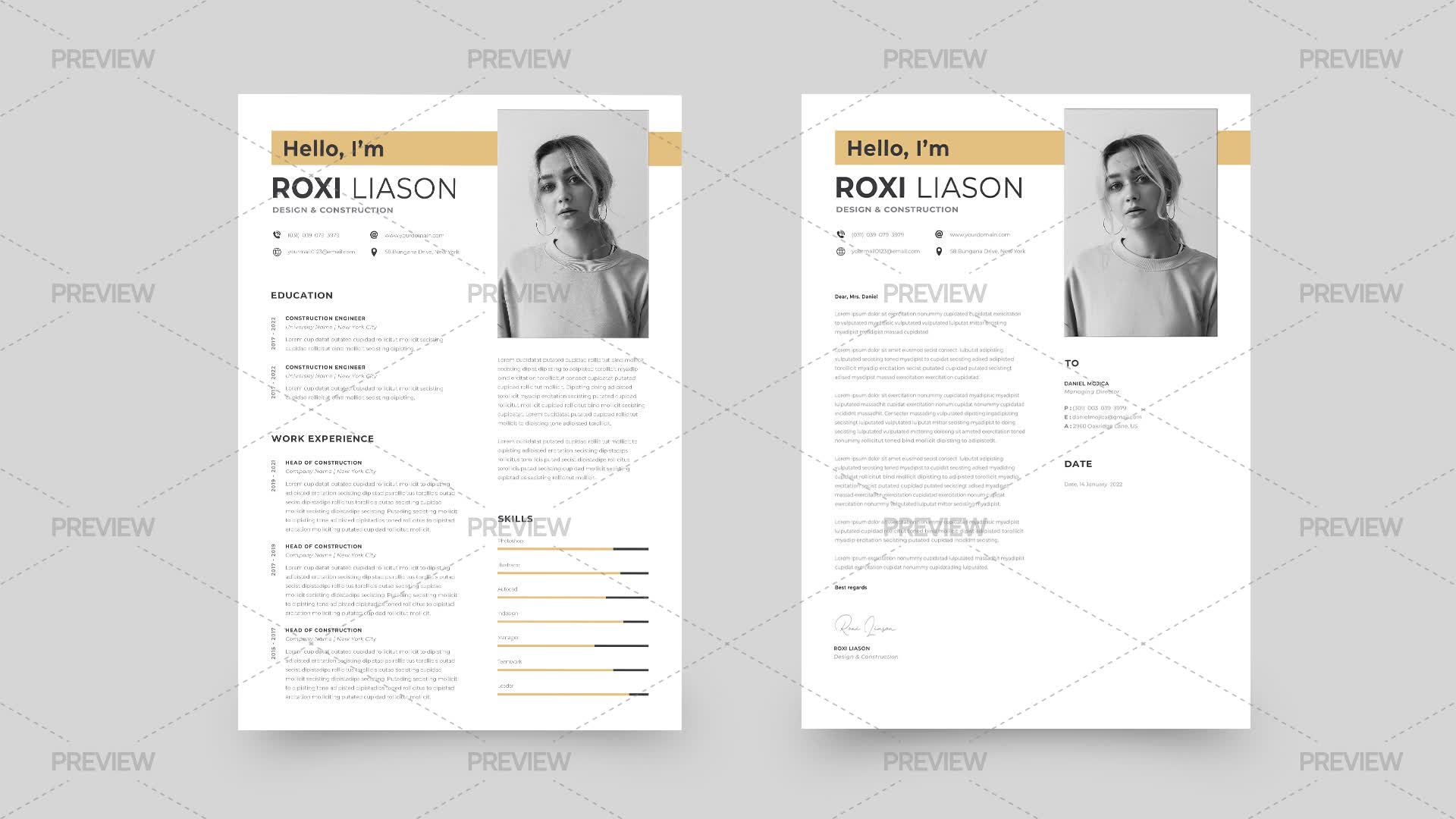 CV Resume Template - Graphics | Motion Array
