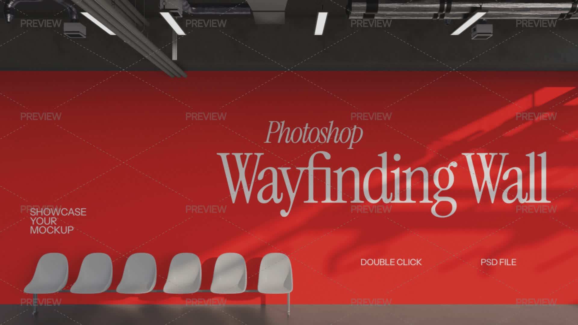 Wayfinding Wall Mockups - Graphics | Motion Array
