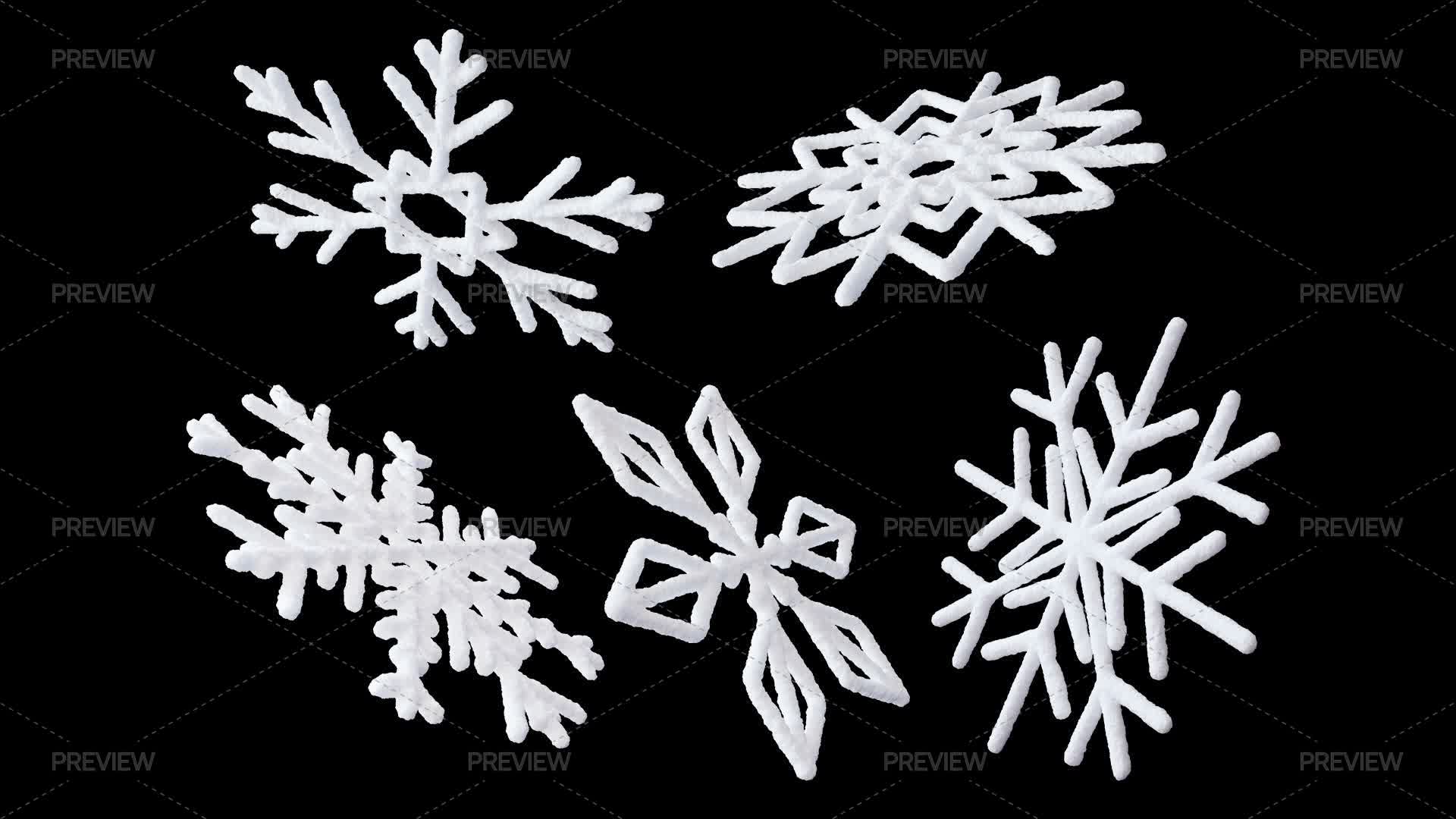 Snowflake Stickers - Graphics | Motion Array