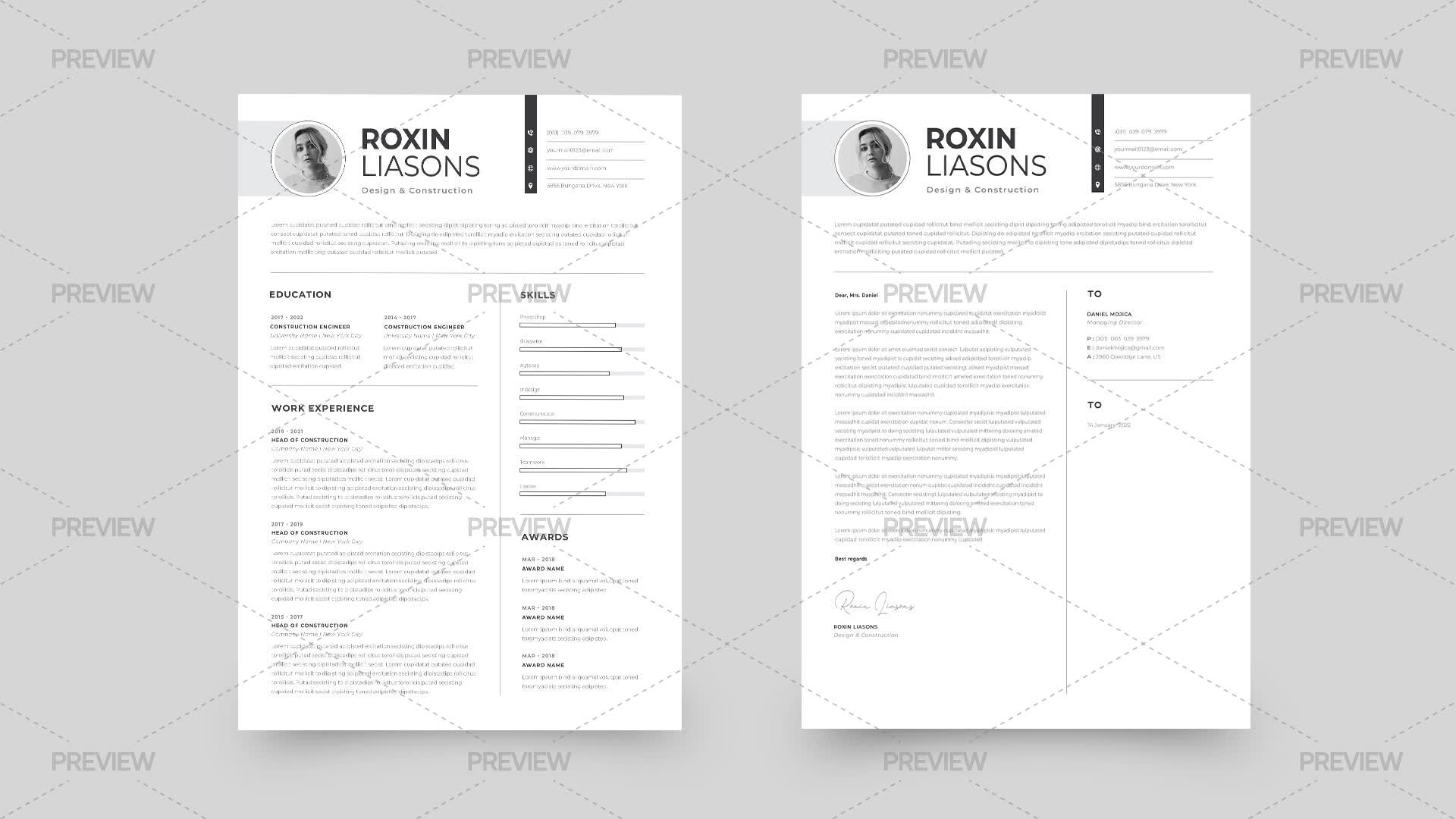 CV Resume Template - Graphics | Motion Array