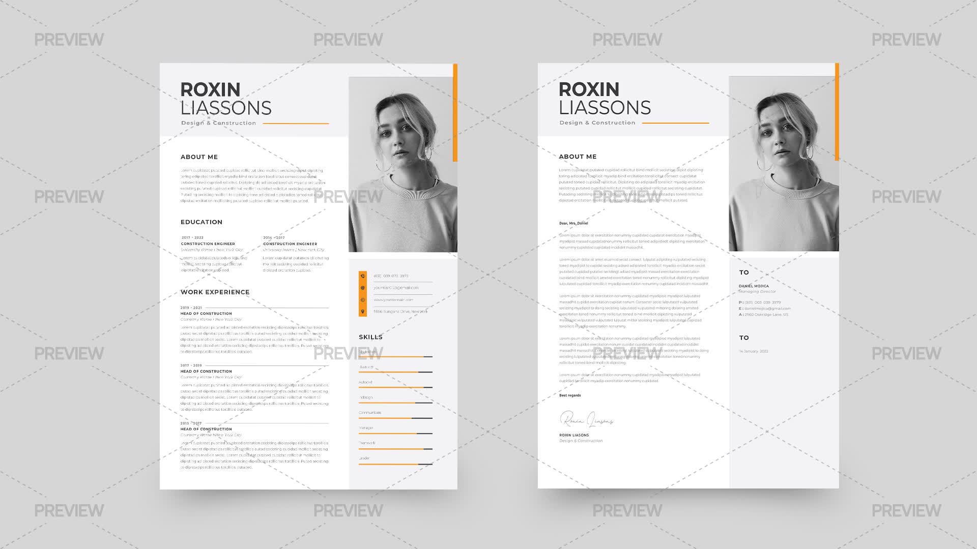 CV Resume Template - Graphics | Motion Array