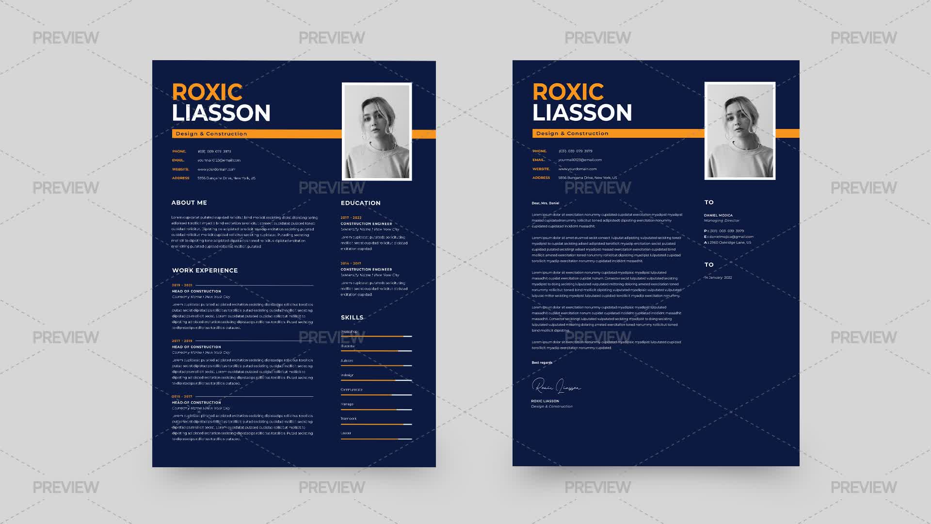 CV Resume Template - Graphics | Motion Array