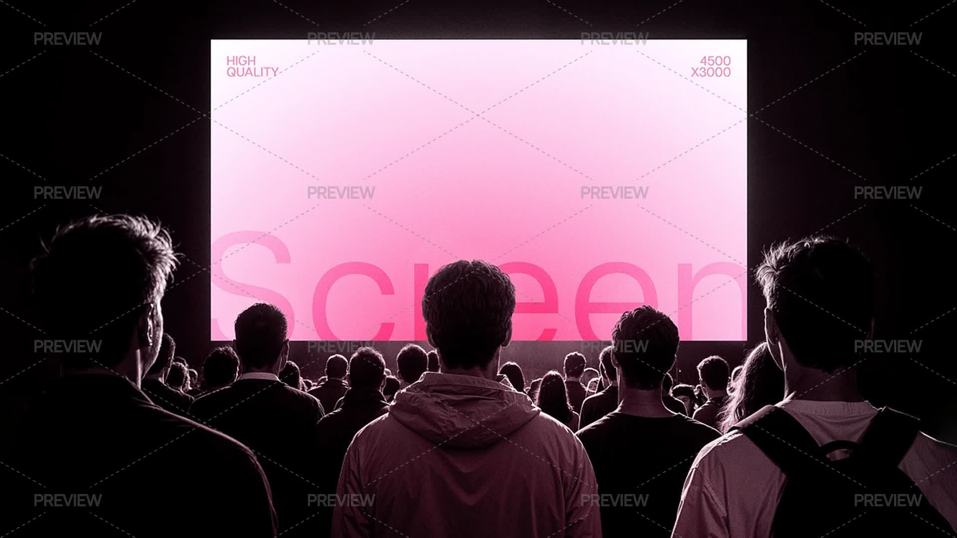 Concert 16:9 Screen Mockup - Graphics | Motion Array