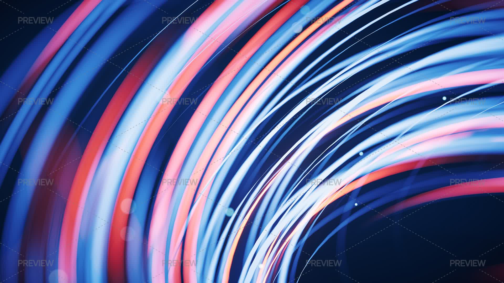 Flowing Graphics Led Flowing Curves With Glowing Neon Lines - Graphics | Motion Array