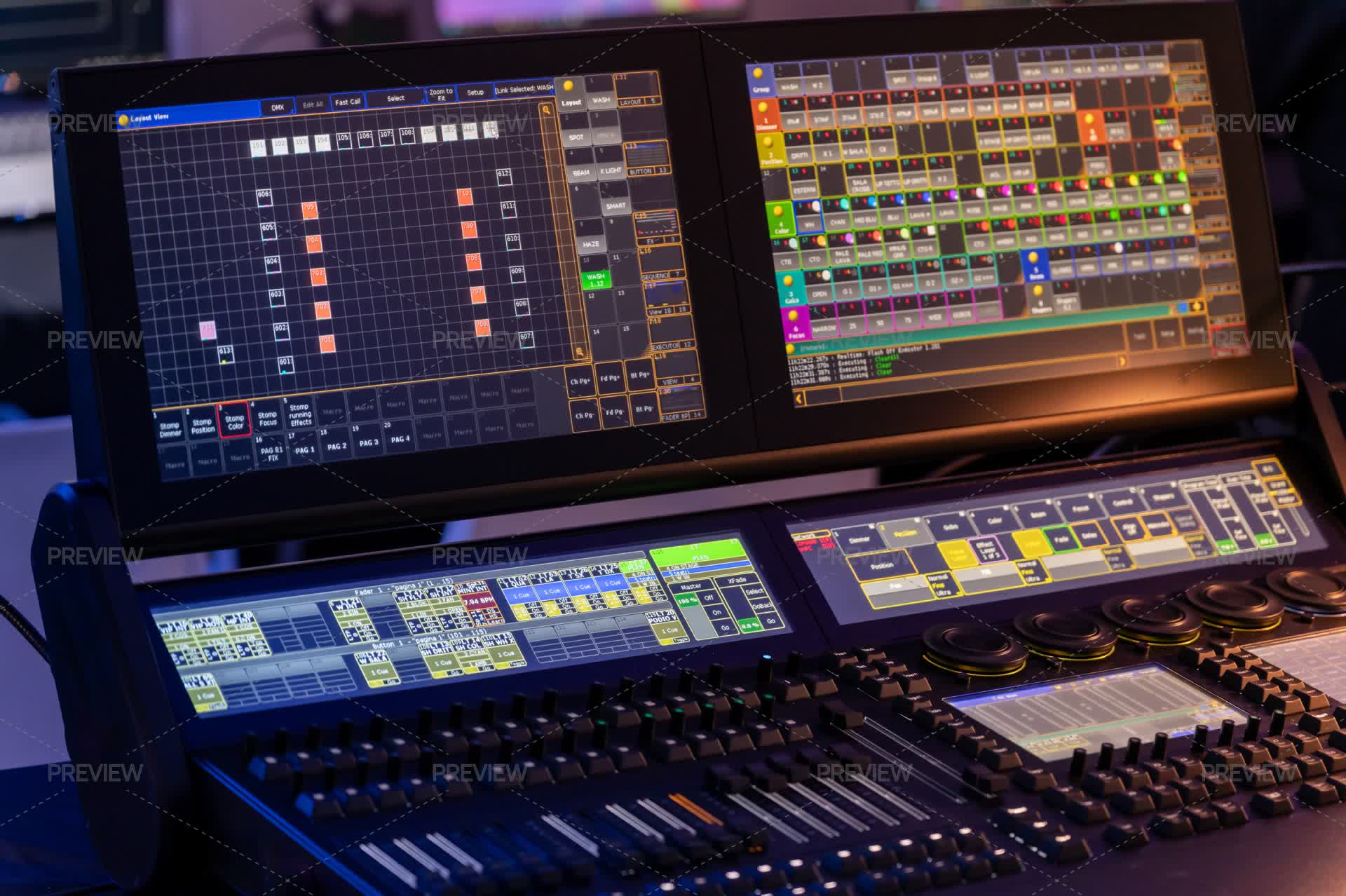 Console Profeessionl Professional Lighting Control Console At Concert - Stock Photos ...