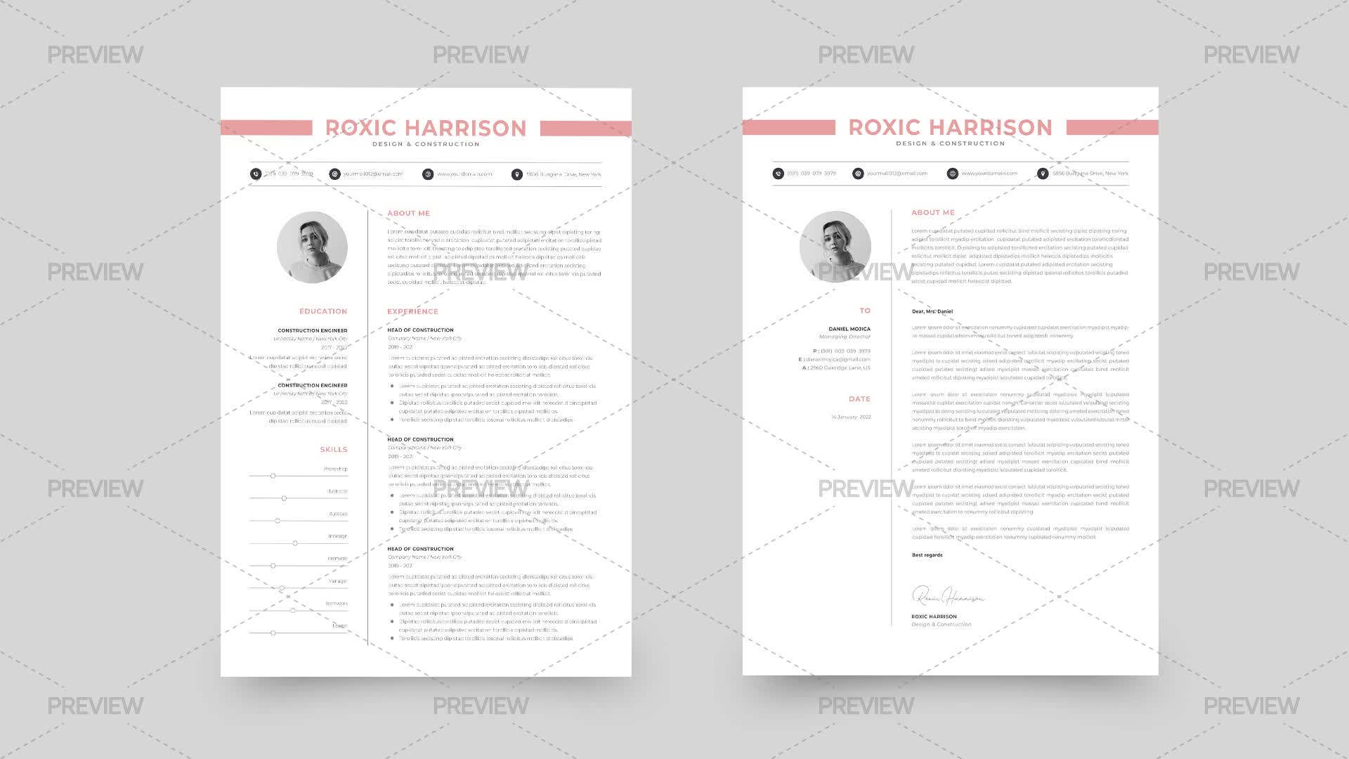 CV Resume Template - Graphics | Motion Array
