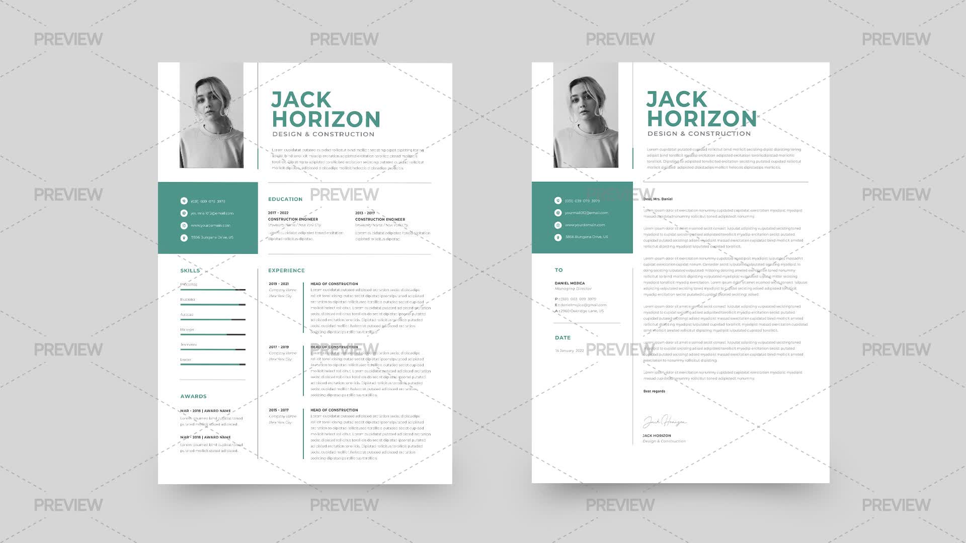 CV Resume Template - Graphics | Motion Array