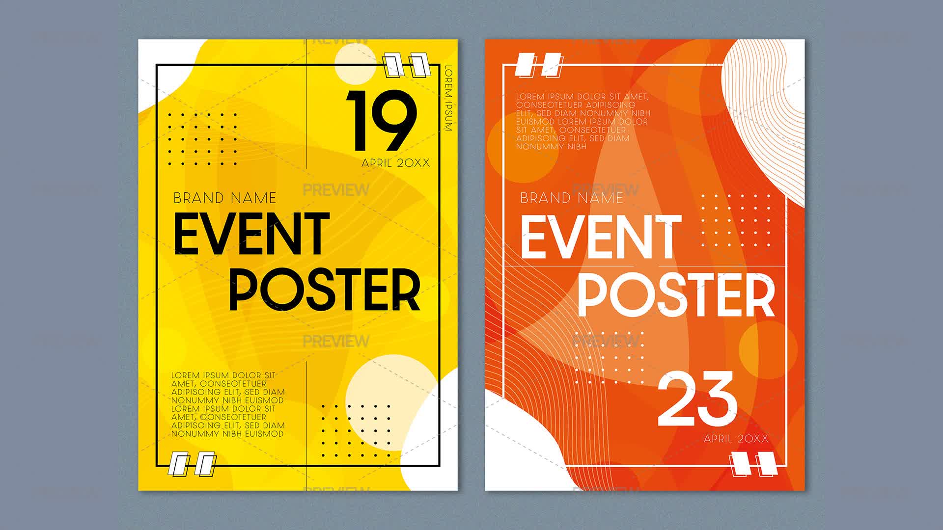Rectangular Events Poster Event Poster Templates by Wavebreak Media - Graphics | Motion Array