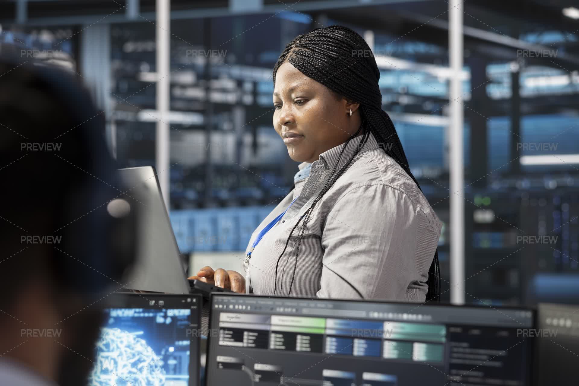 software developer using interactive artificial... Data Center Software Developer Using Artificial Intelligence Neural ...