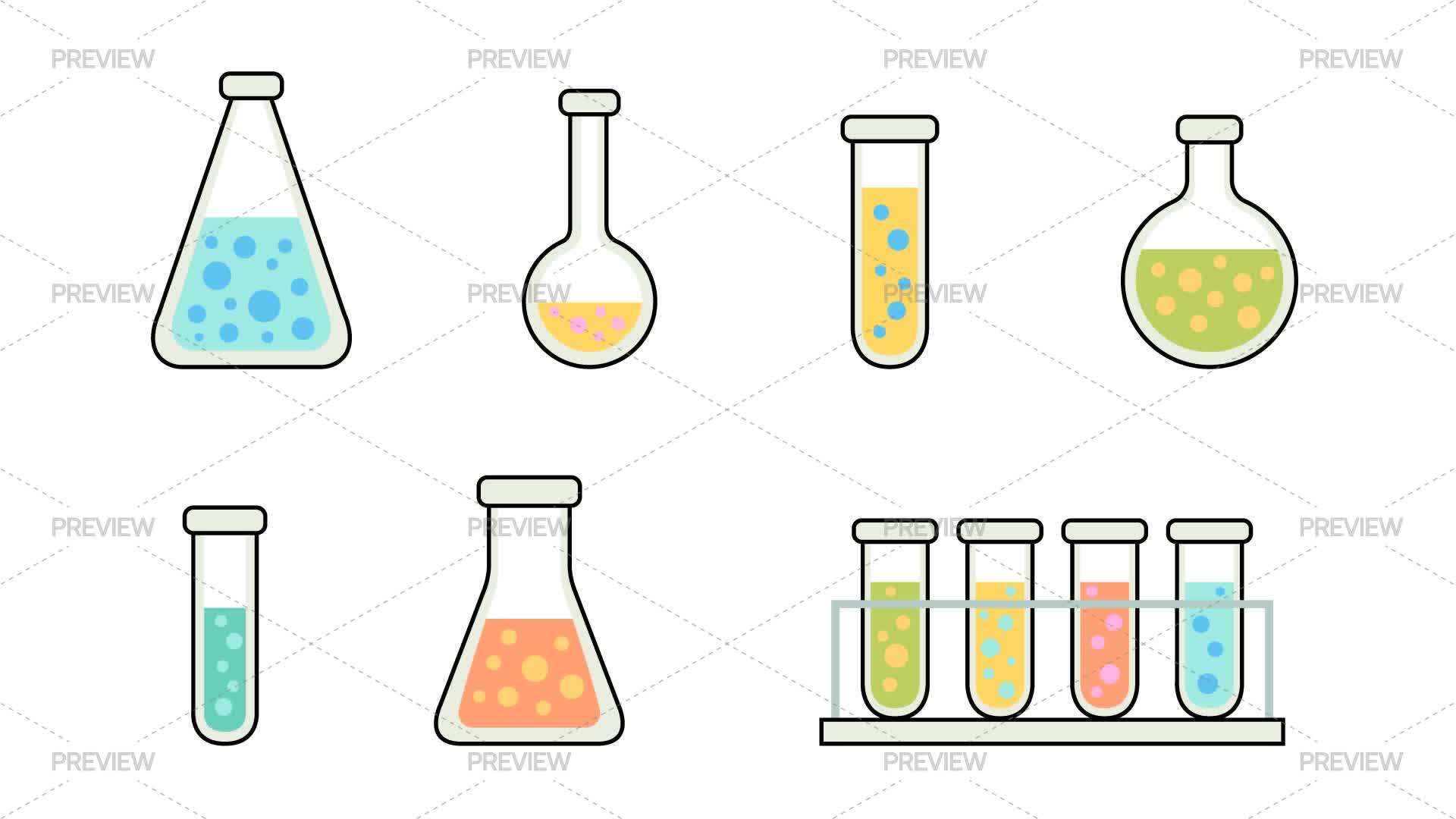 Laboratory Test Tubes And Flasks - Graphics | Motion Array