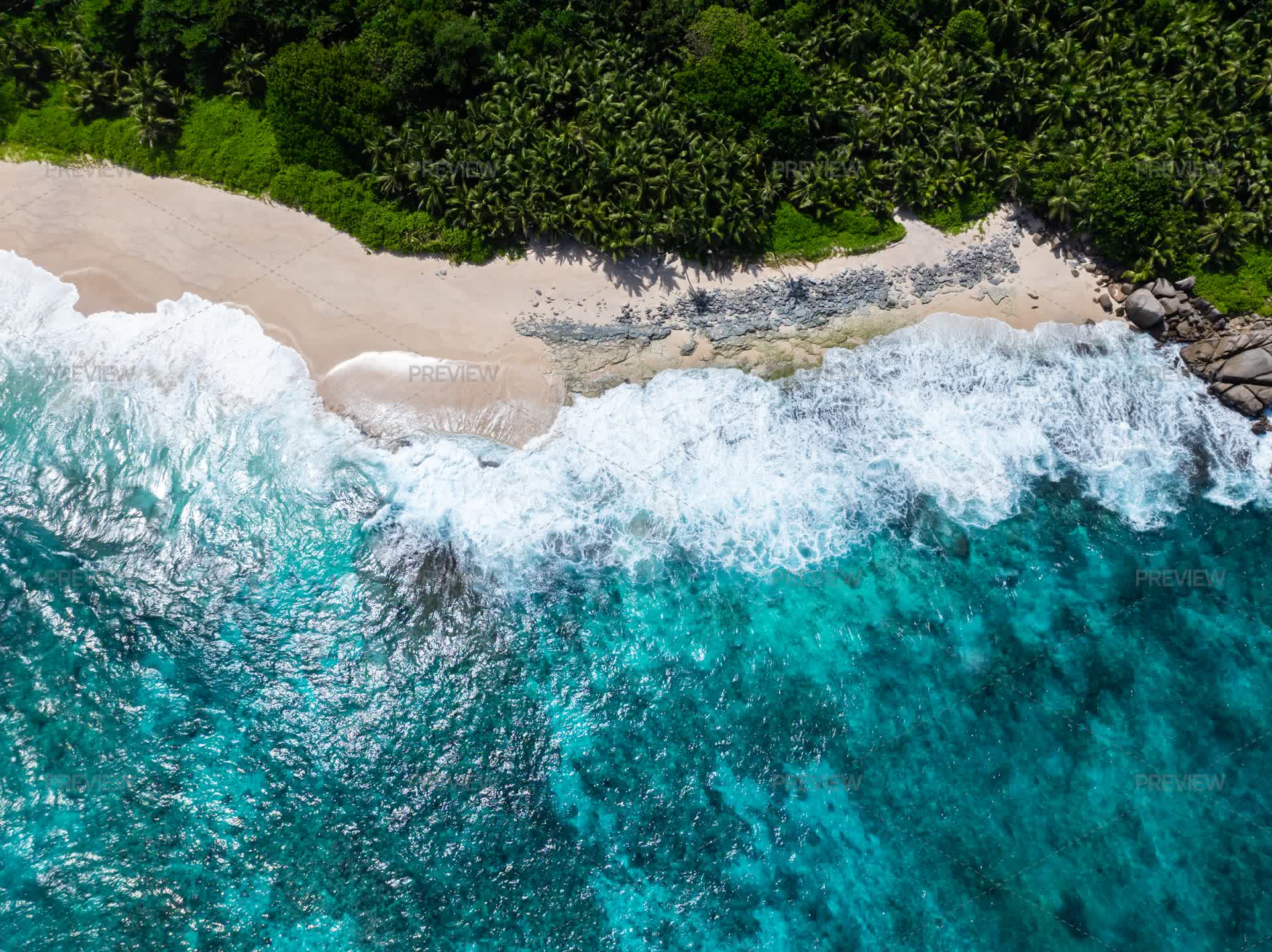Sechell Beautiful Beach In The Tropics. Seychell by Alexpunker - Stock Photos ...