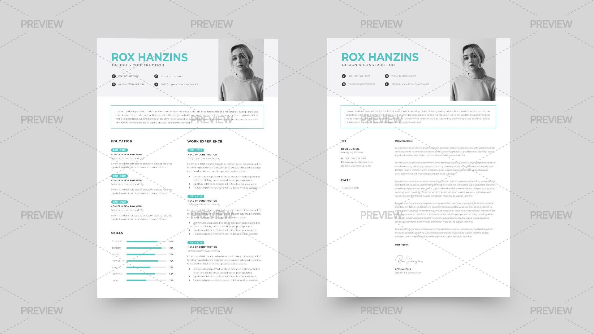 CV Resume Template - Graphics | Motion Array