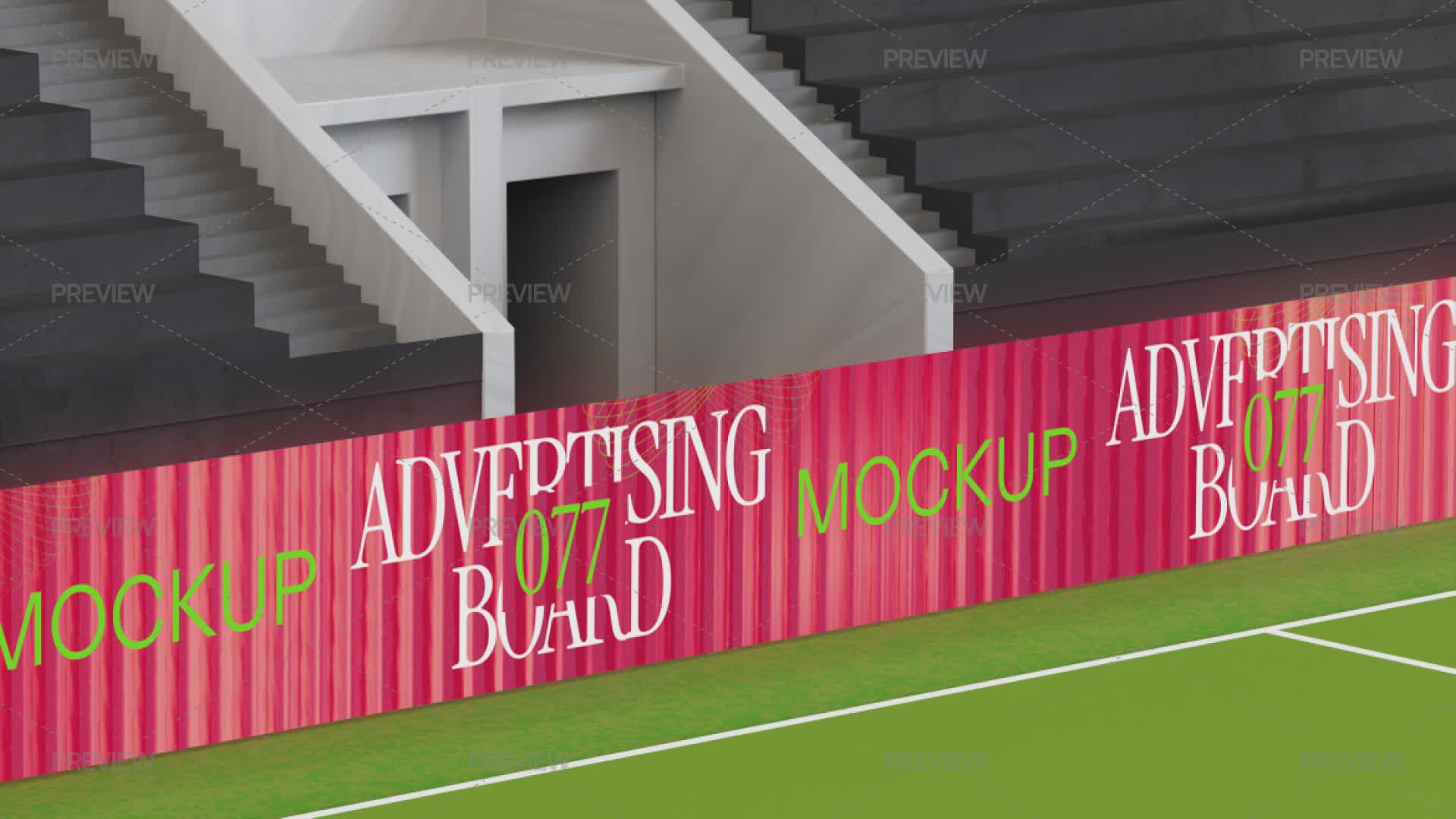 Sponsor Panel Stadium Sponsorship Screen Mockup by Pitstud - Graphics | Motion Array