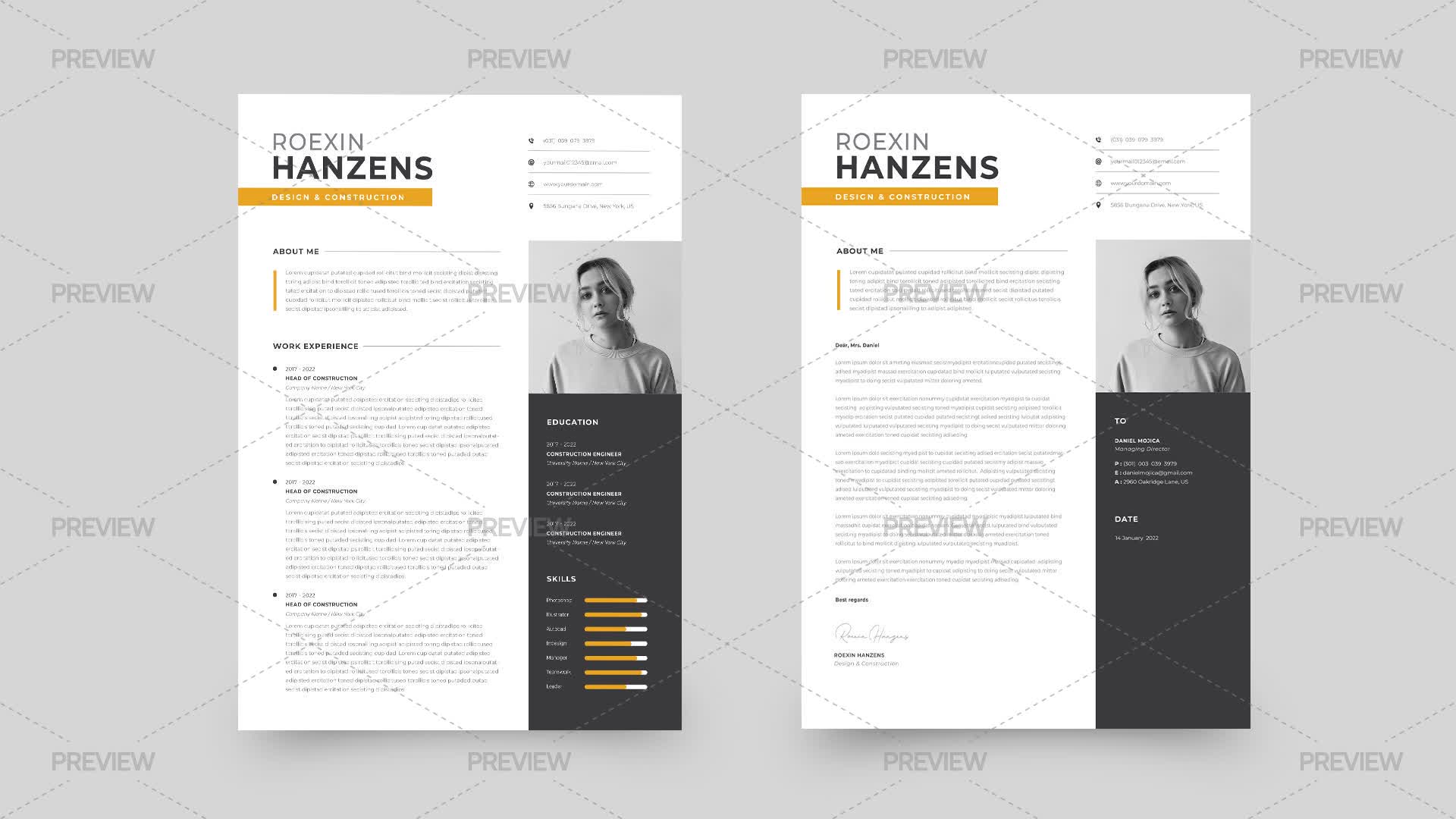 CV Resume Template - Graphics | Motion Array