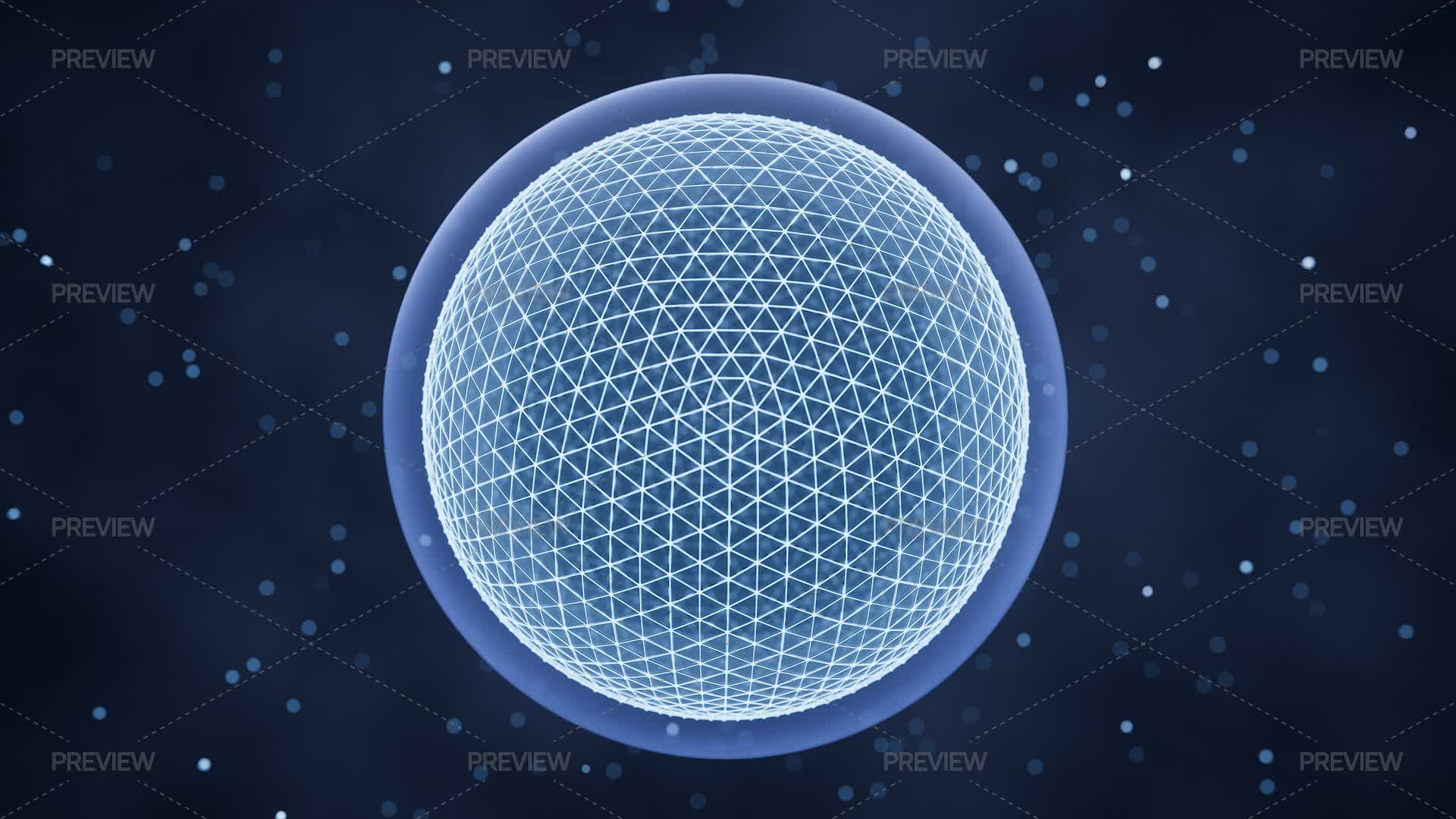 Digital Sphere Vector Digital Sphere With Glowing Lines Structure - Graphics | Motion Array