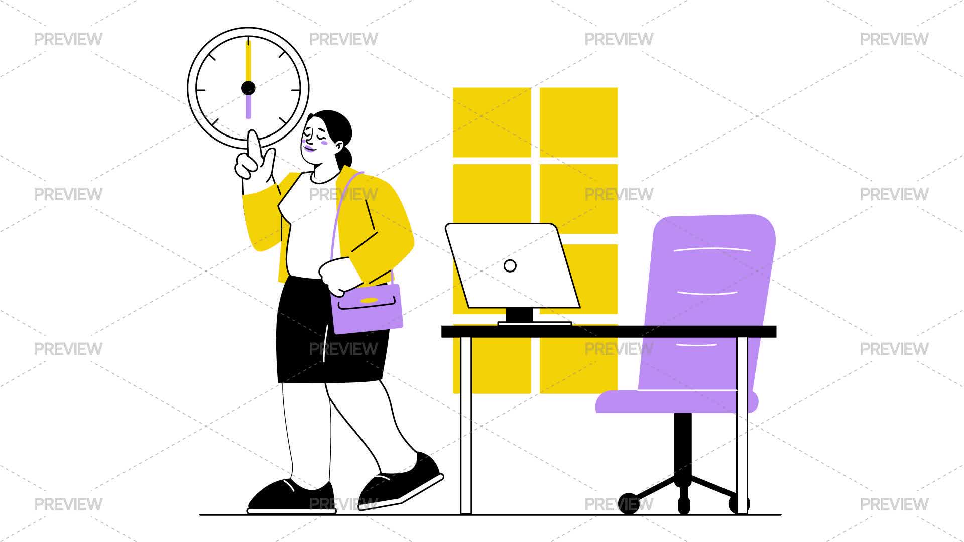 Work Life Balance Illustration - Graphics | Motion Array