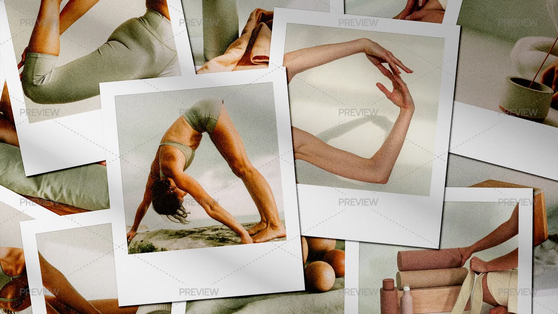 Scattered Photo Layout Scattered Instant Pictures Layout Mockup by Pixelbuddha - Graphics ...