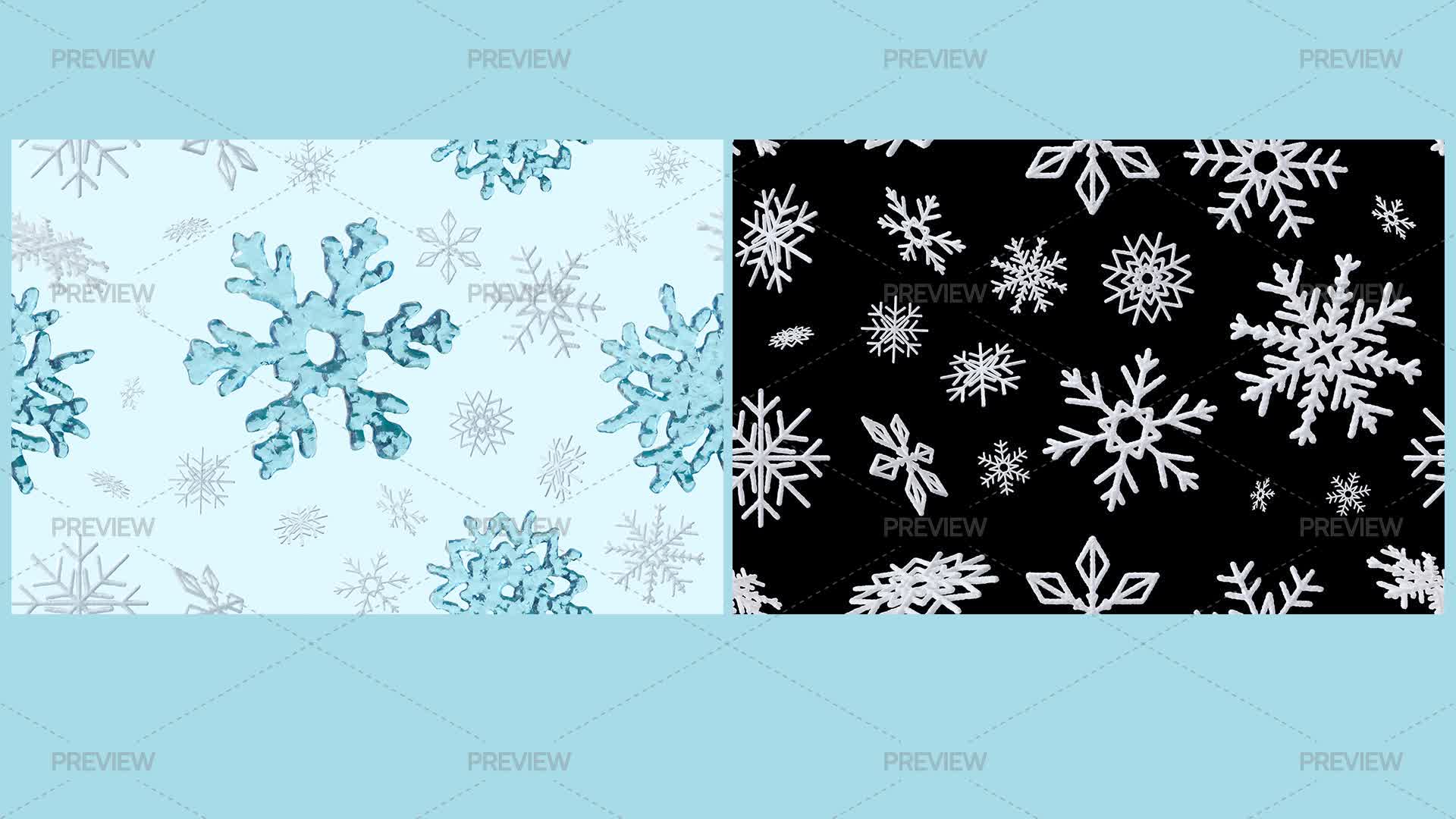 Snowflakes Seamless Patterns - Graphics | Motion Array