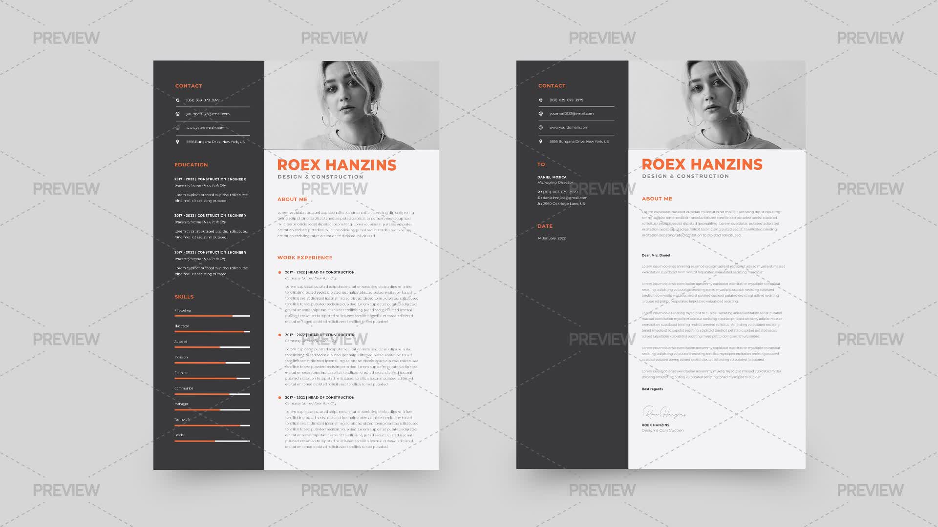 CV Resume Template - Graphics | Motion Array