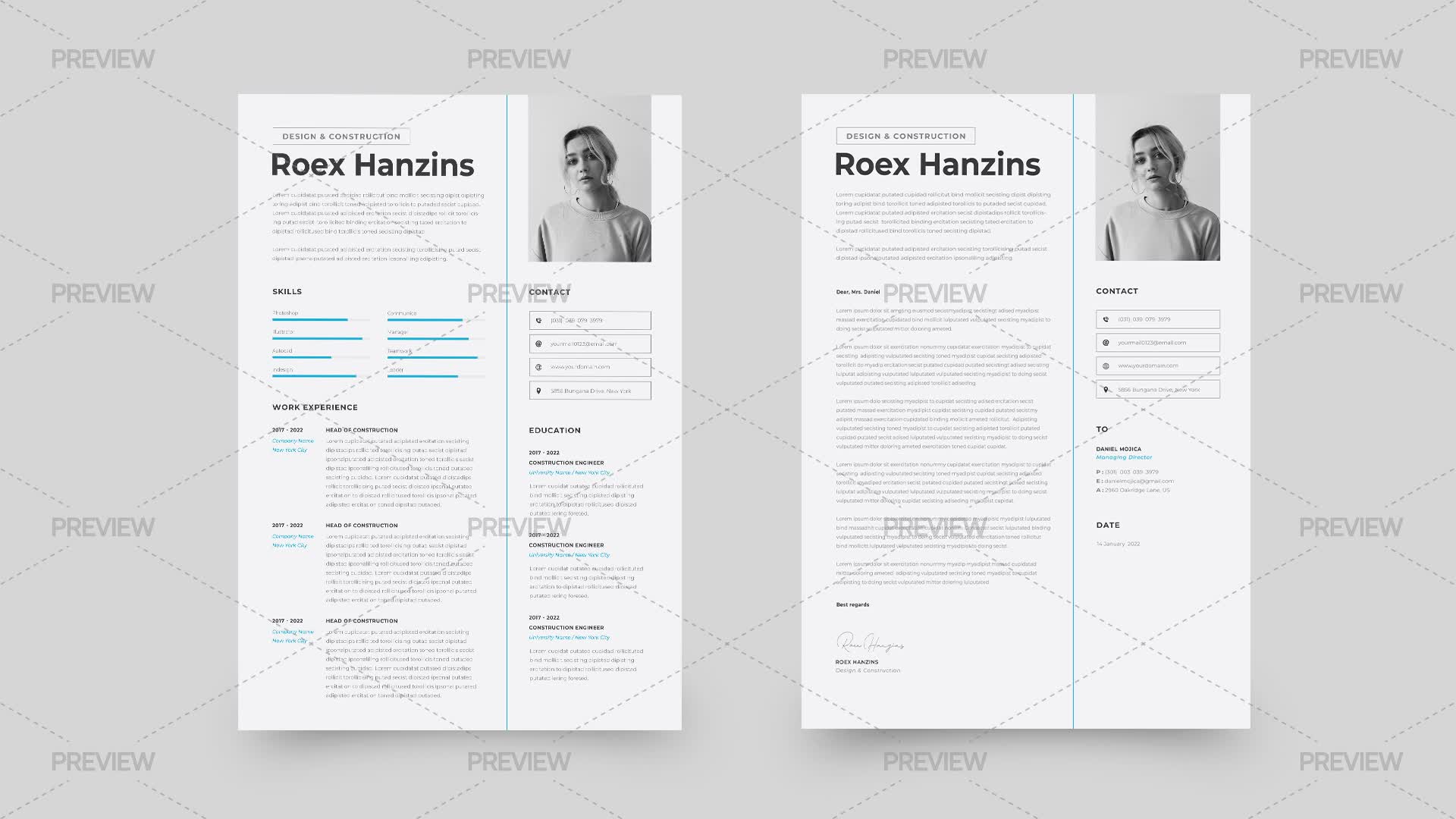 CV Resume Template - Graphics | Motion Array