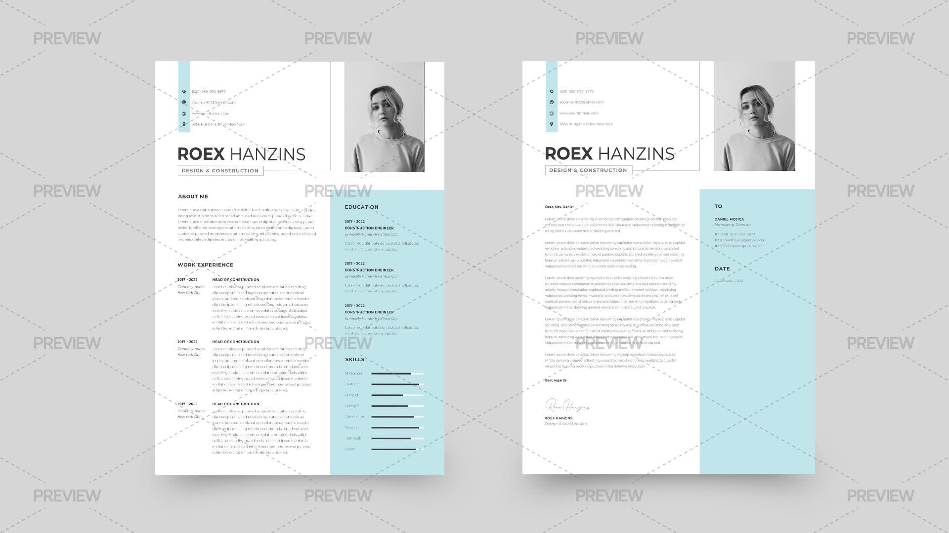 CV Resume Template - Graphics | Motion Array