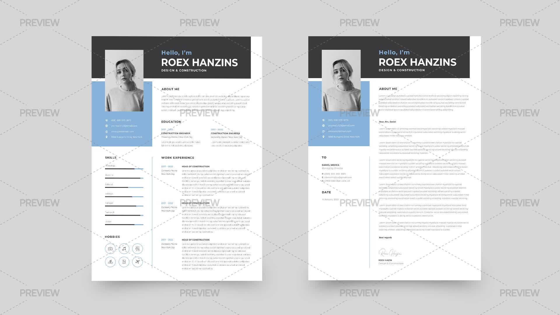 CV Resume Template - Graphics | Motion Array