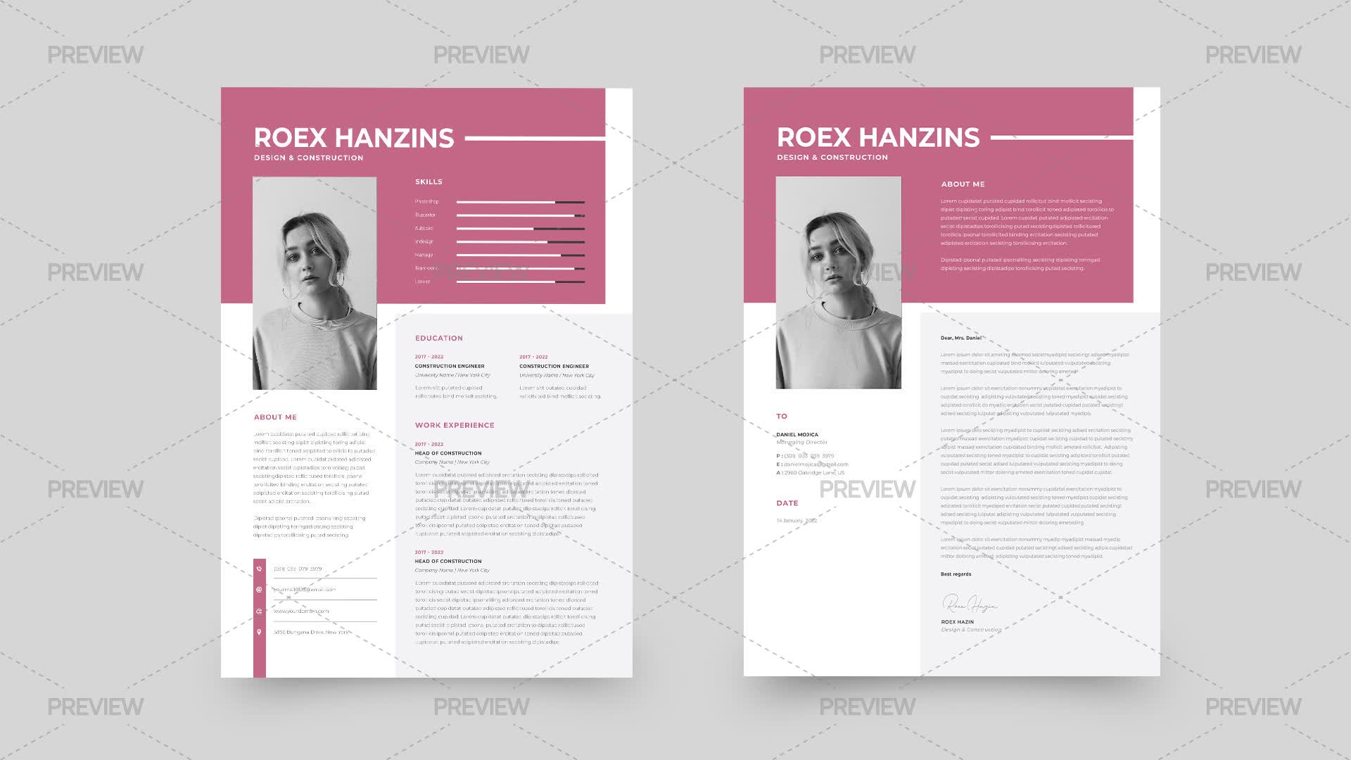 CV Resume Template - Graphics | Motion Array