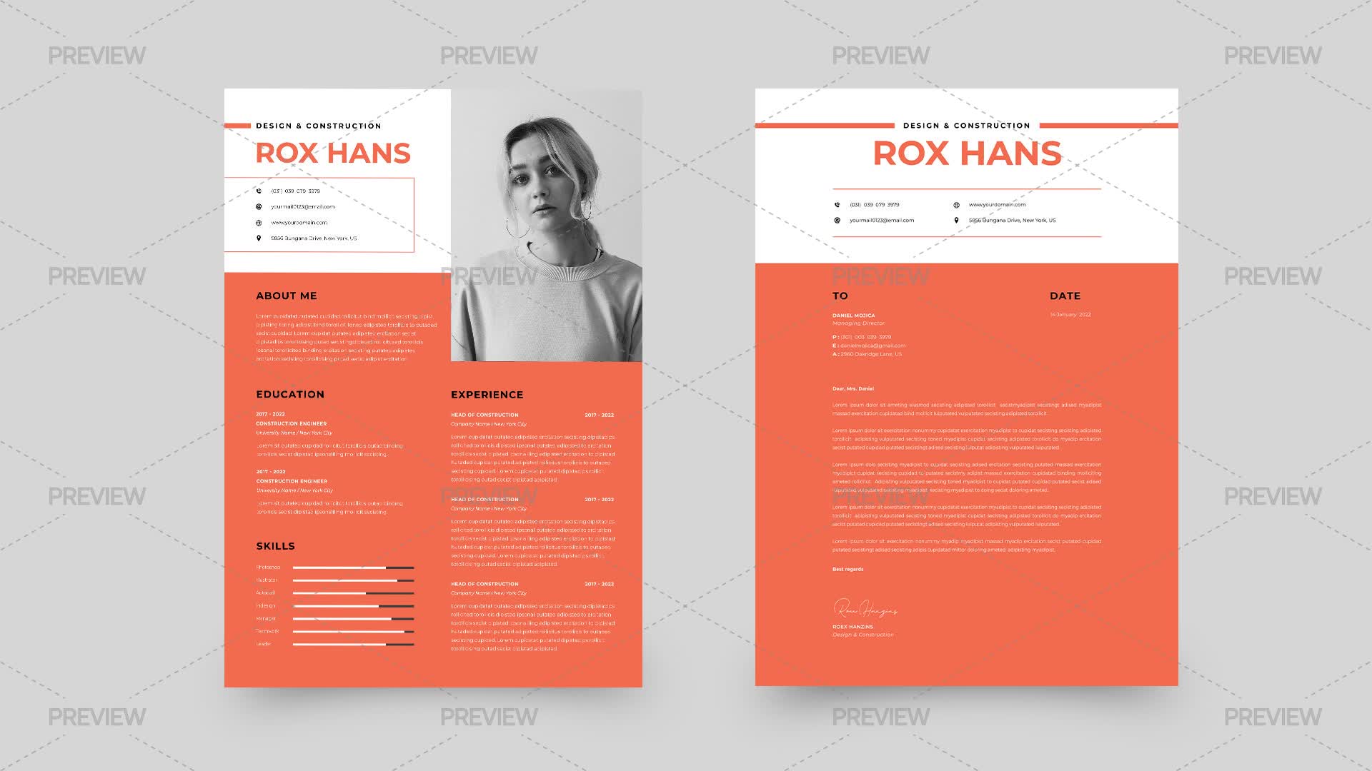 CV Resume Template - Graphics | Motion Array
