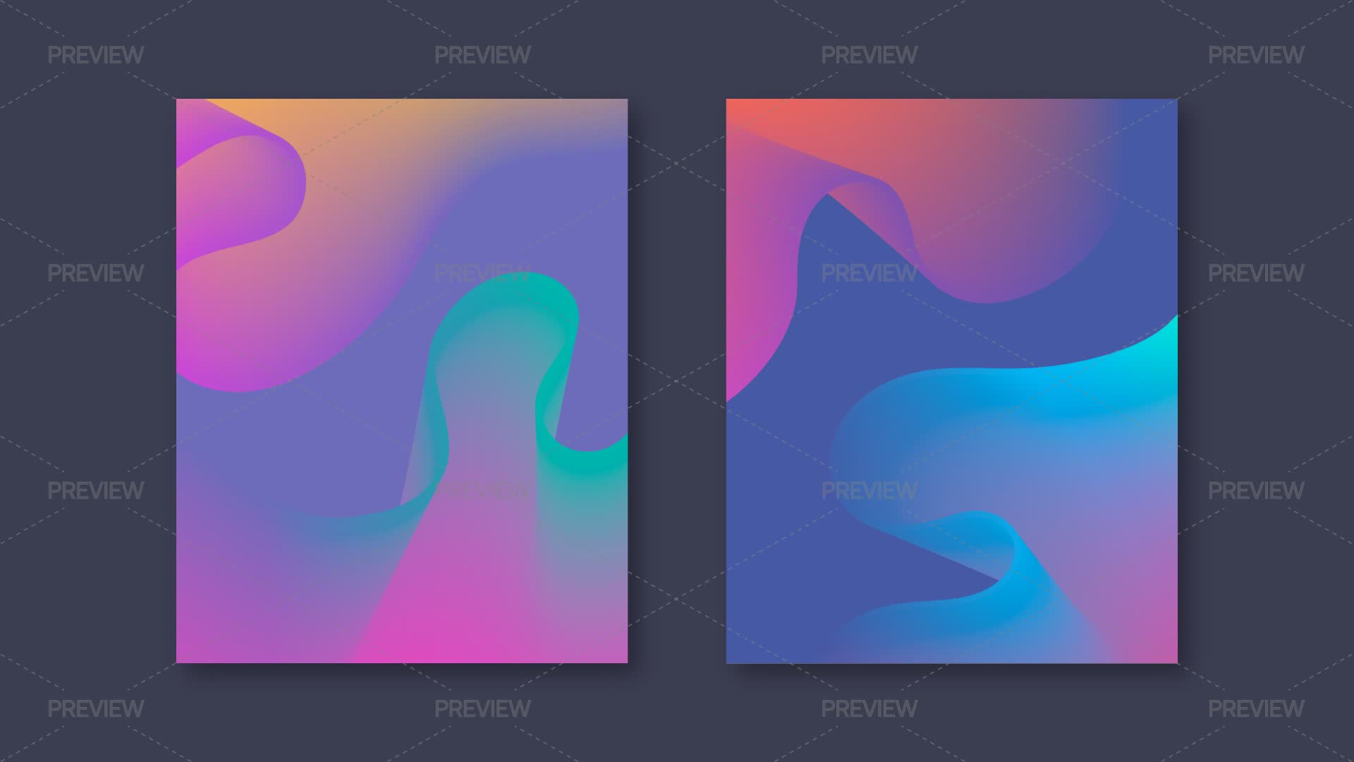 2x Gradient 2 Gradient Backgrounds - Graphics | Motion Array
