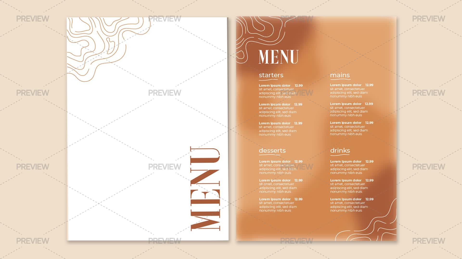 Gradient Menu Template - Graphics | Motion Array