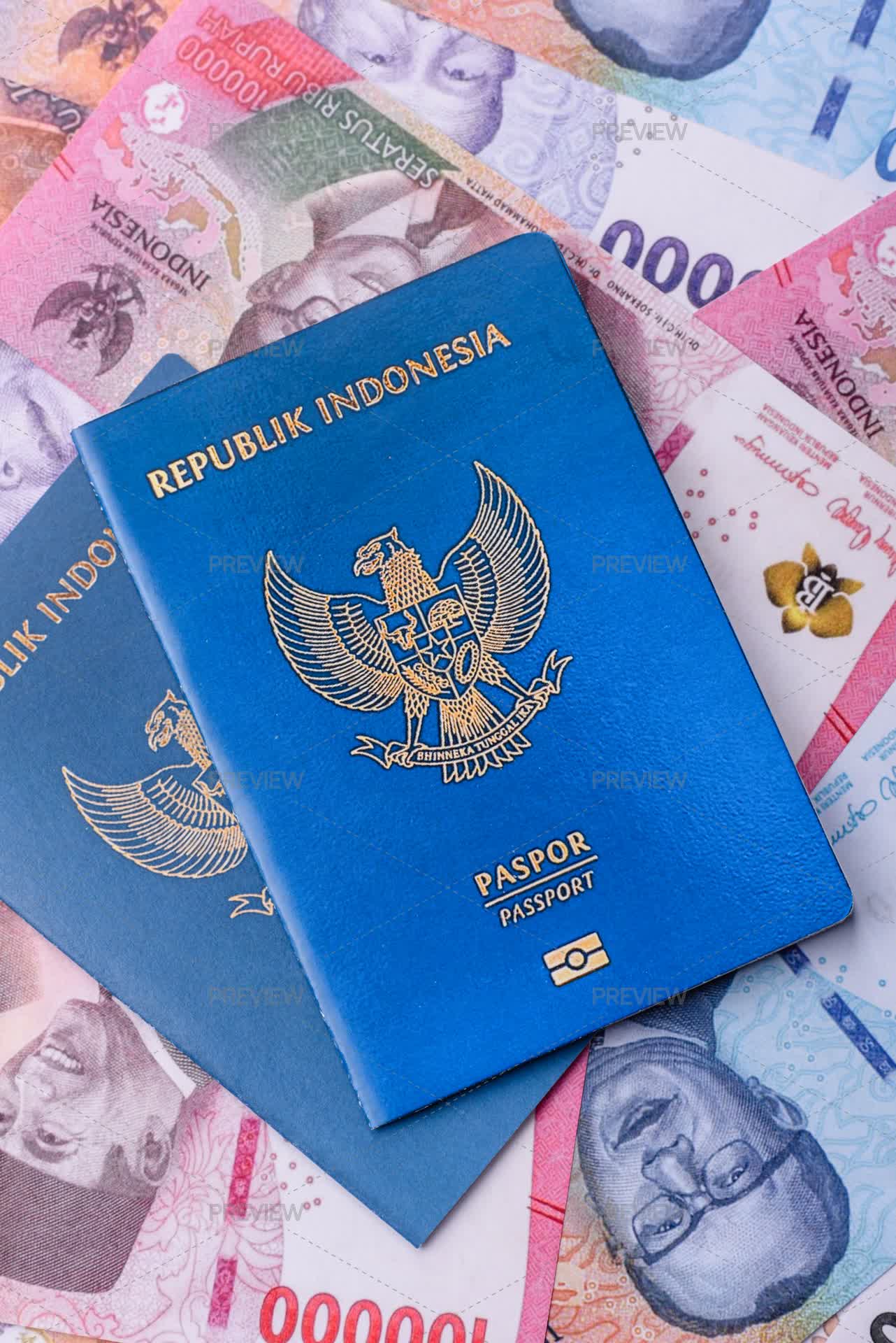 Indonesian Passport For Travelling, Flyi - Stock Photos | Motion Array
