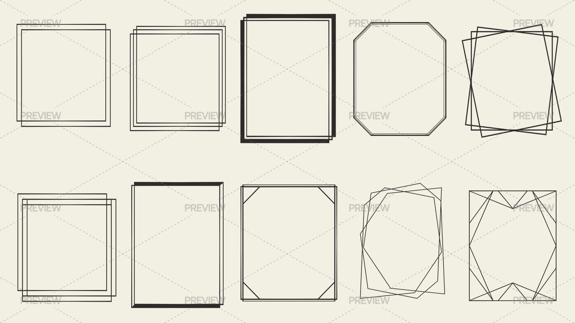 Geometric Line Frames by ArtistMef - Graphics | Motion Array