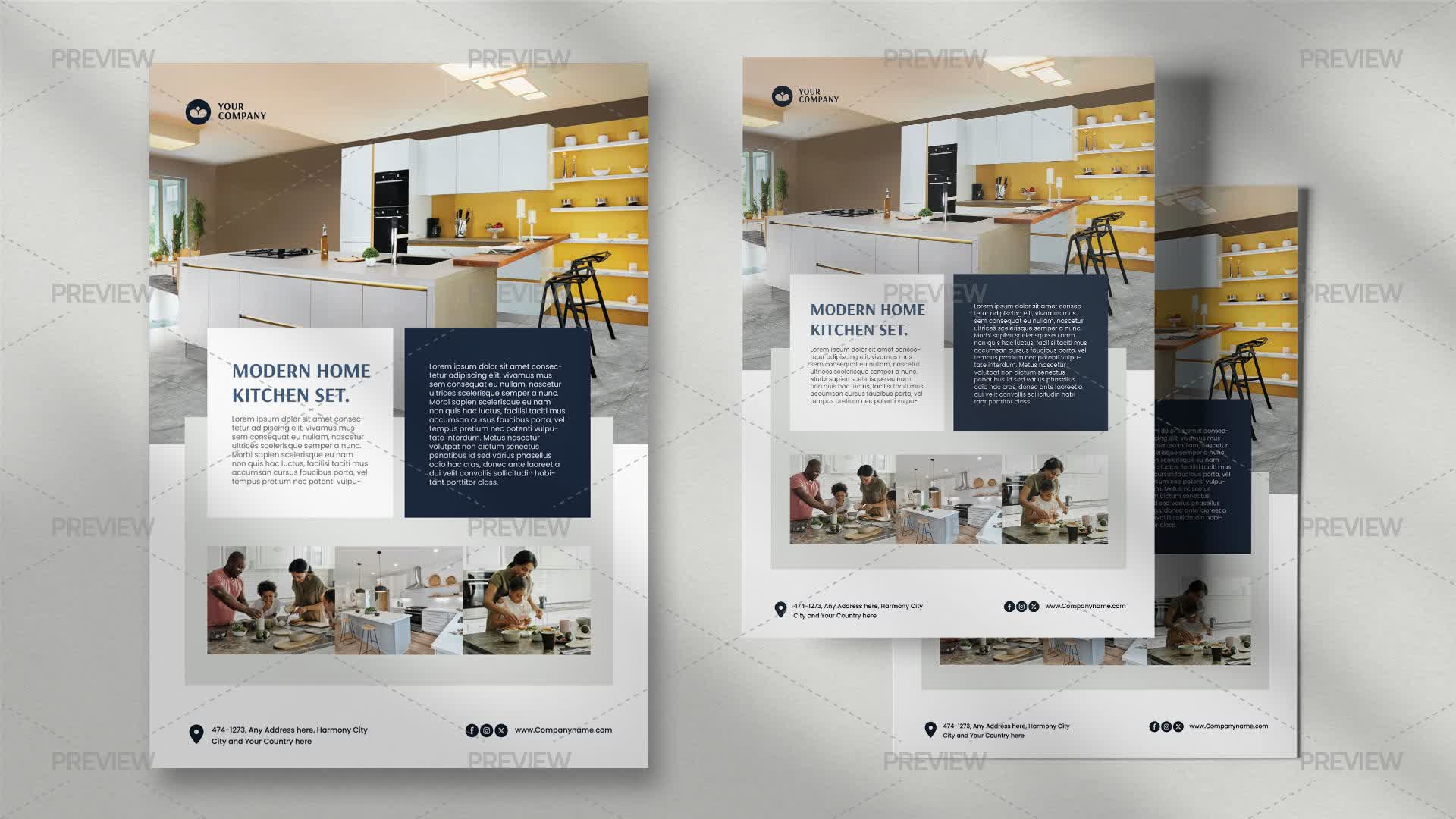 Kitchen Interior Flyer Template - Graphics | Motion Array