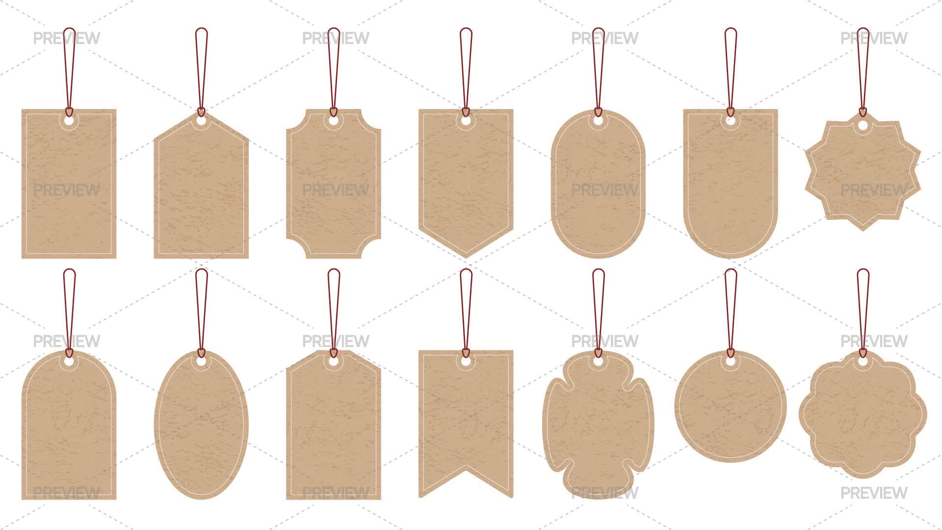 Cardboard Paper Tags - Graphics | Motion Array