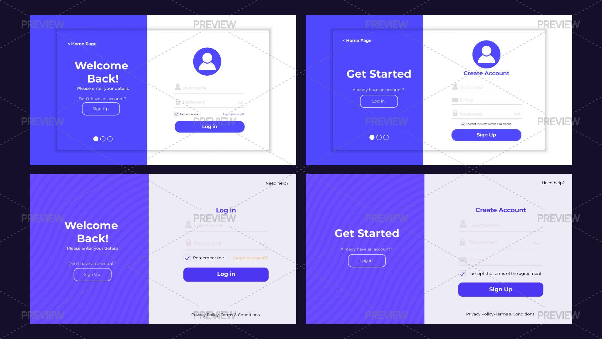 Sign In User Interfaces - Graphics | Motion Array
