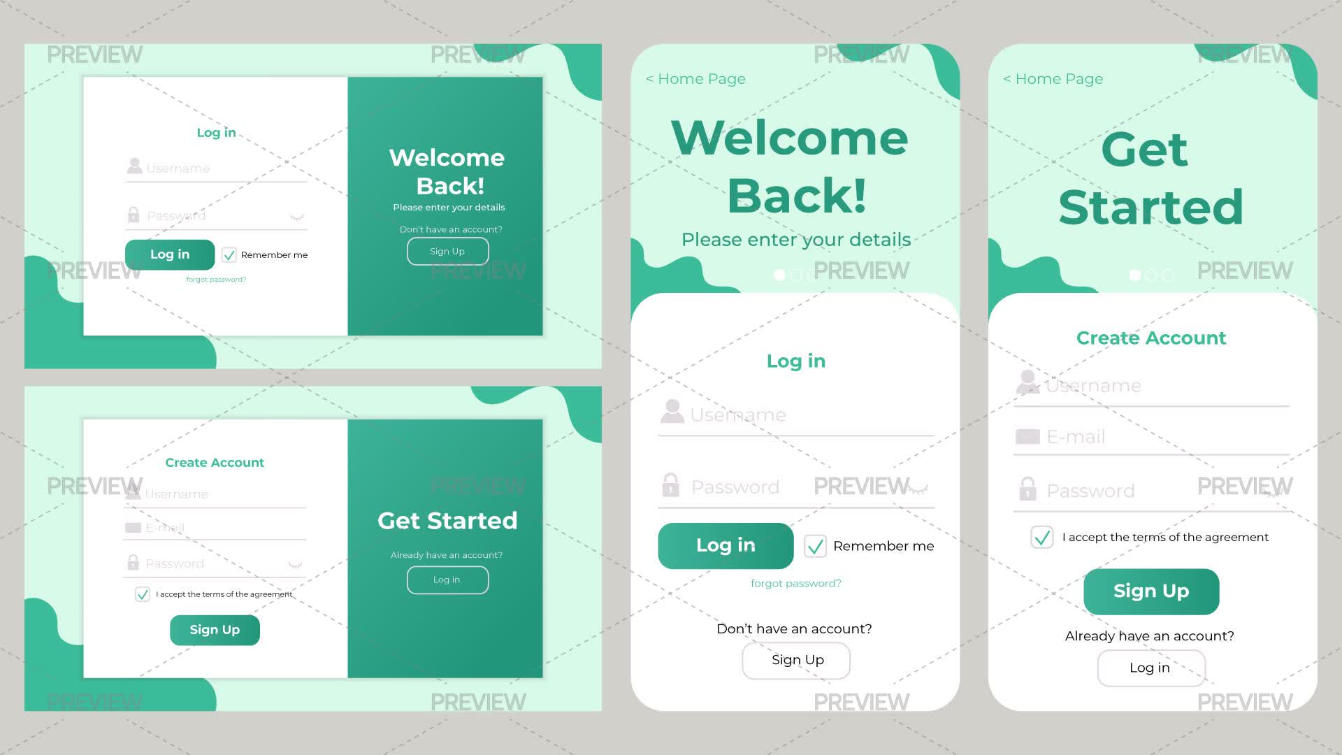 Sign In User Interfaces by Anna Orlova - Graphics | Motion Array