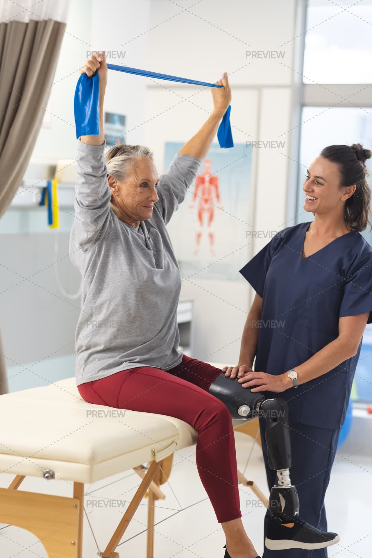 Physical Therapy Session With Prosthetic - Stock Photos | Motion Array