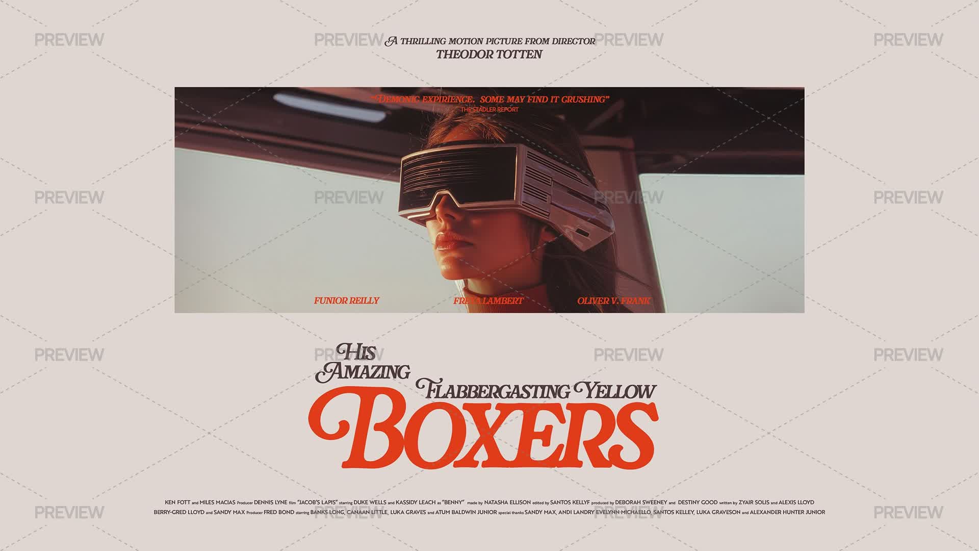 Array Movie Retro Movie Title Template by Pixelbuddha - Graphics | Motion Array