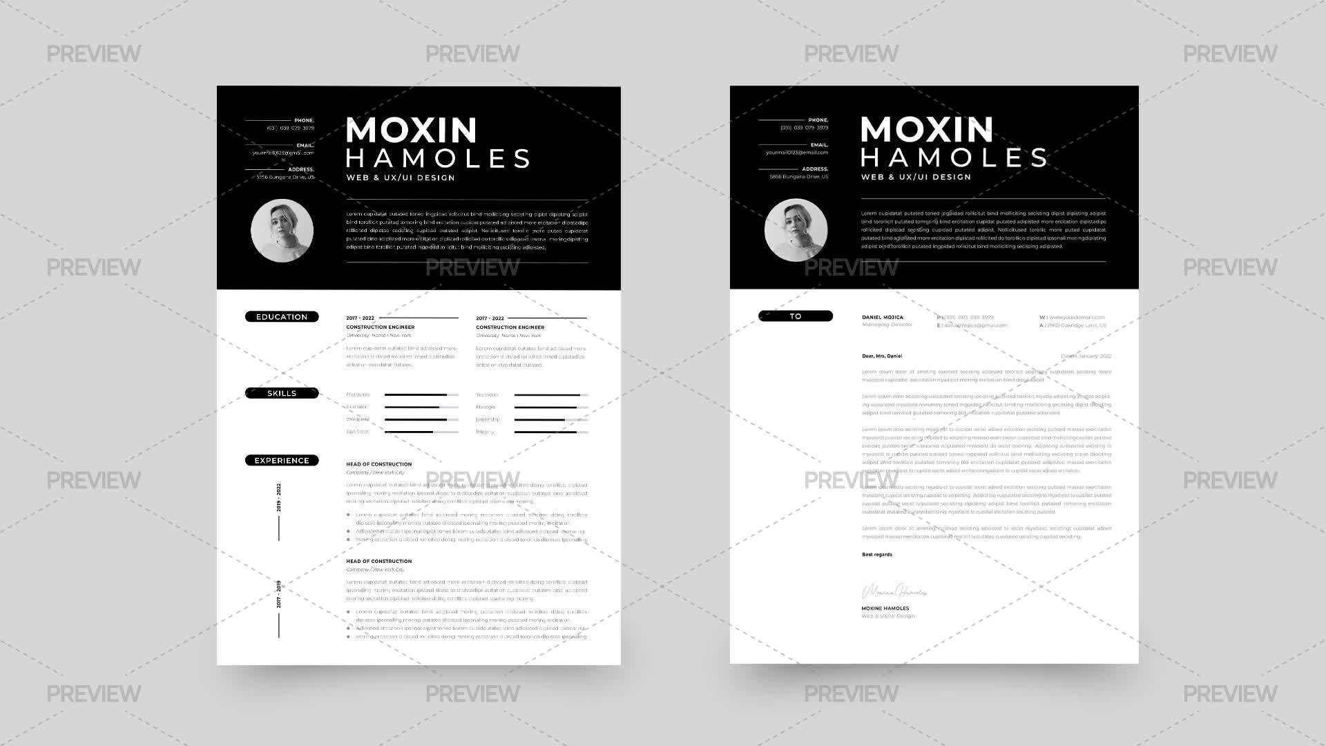 CV Resume Template - Graphics | Motion Array