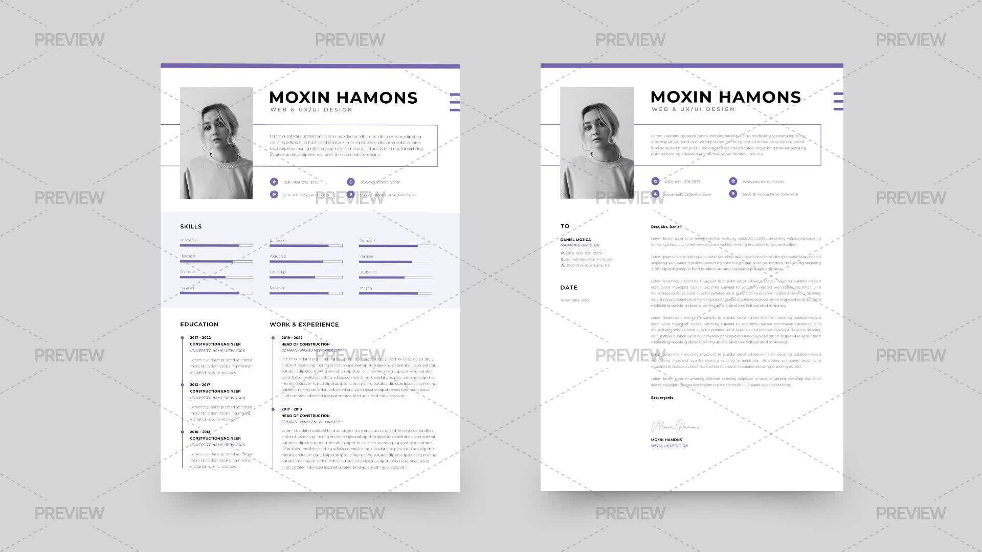 CV Resume Template - Graphics | Motion Array