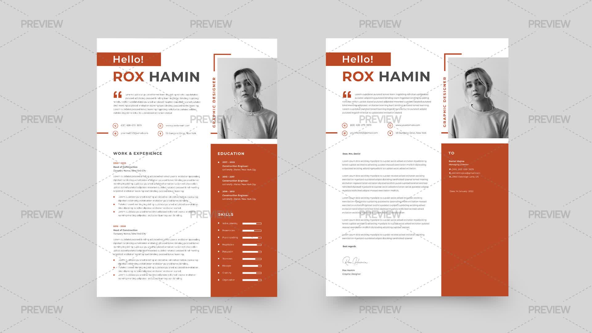 CV Resume Template - Graphics | Motion Array
