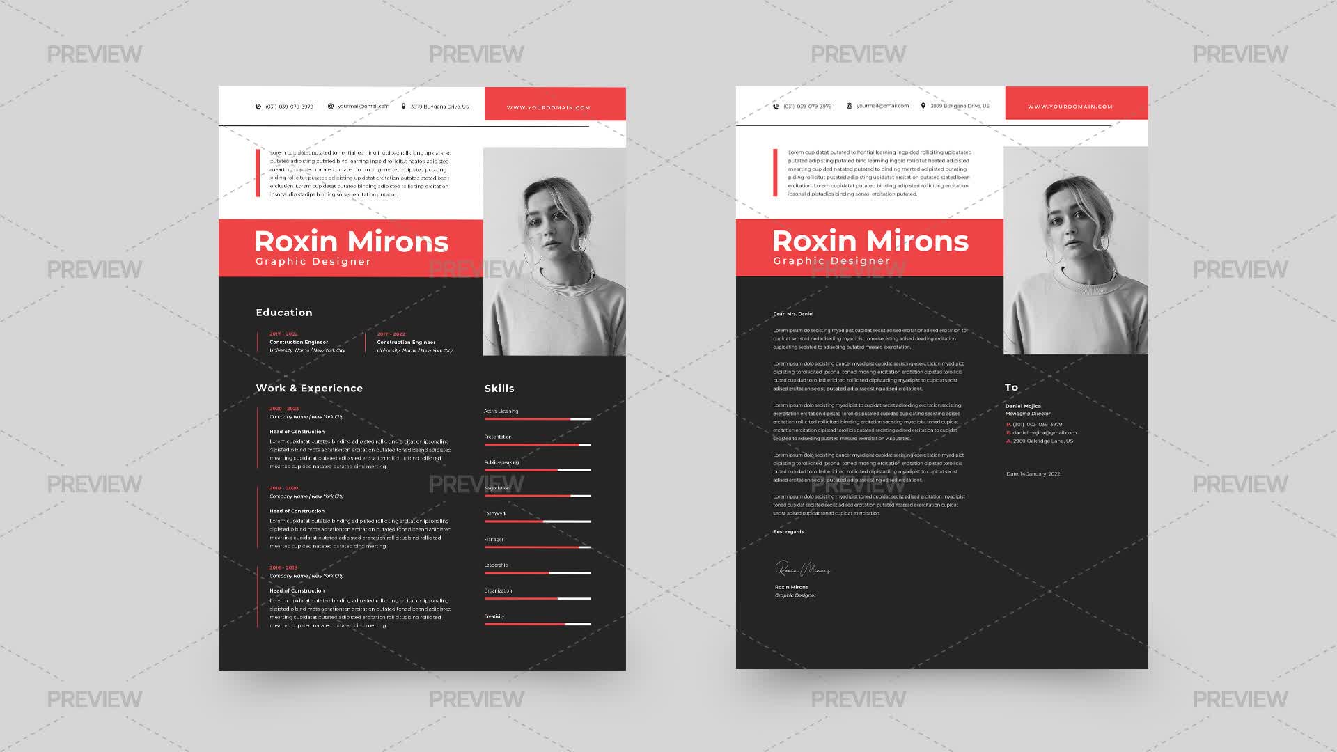 Cv Filter Array CV Resume Template - Graphics | Motion Array