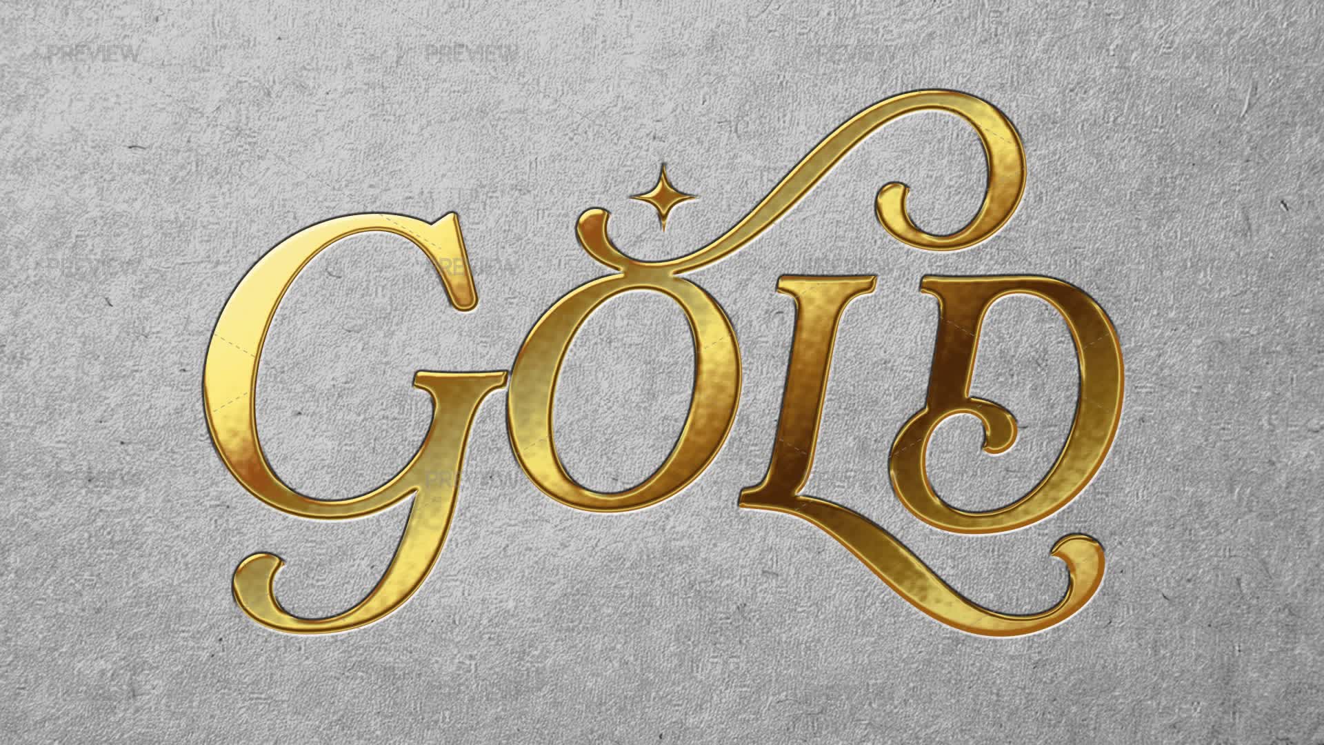Emboss Lettering Sign Gold Gold Emboss Text Effect by stdgaris - Graphics | Motion Array