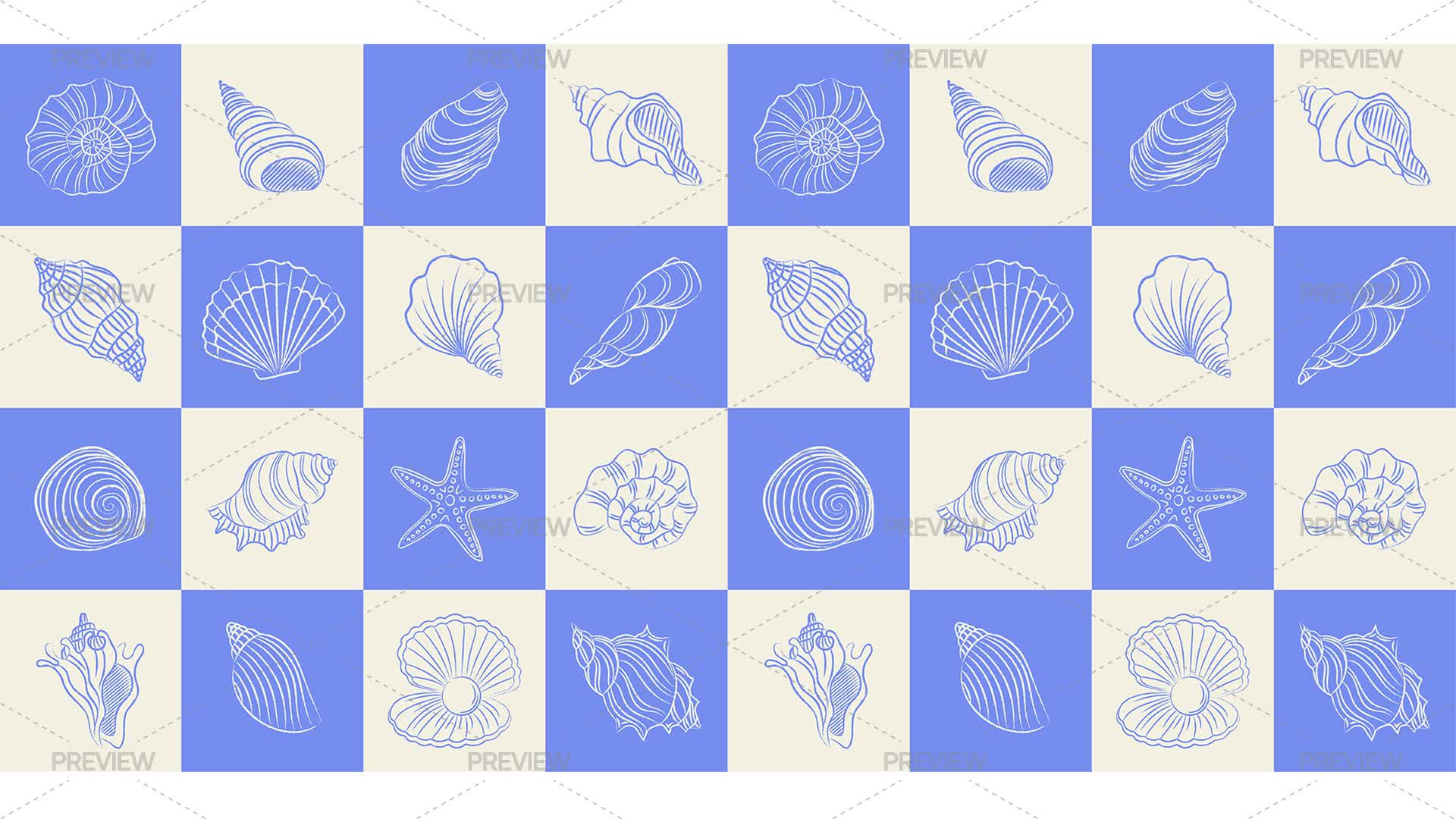 Checquered Shell Checkered Shell Pattern - Graphics | Motion Array